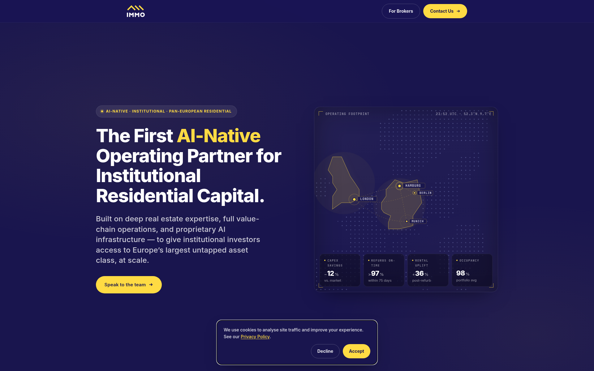 Screenshot of immo.capital