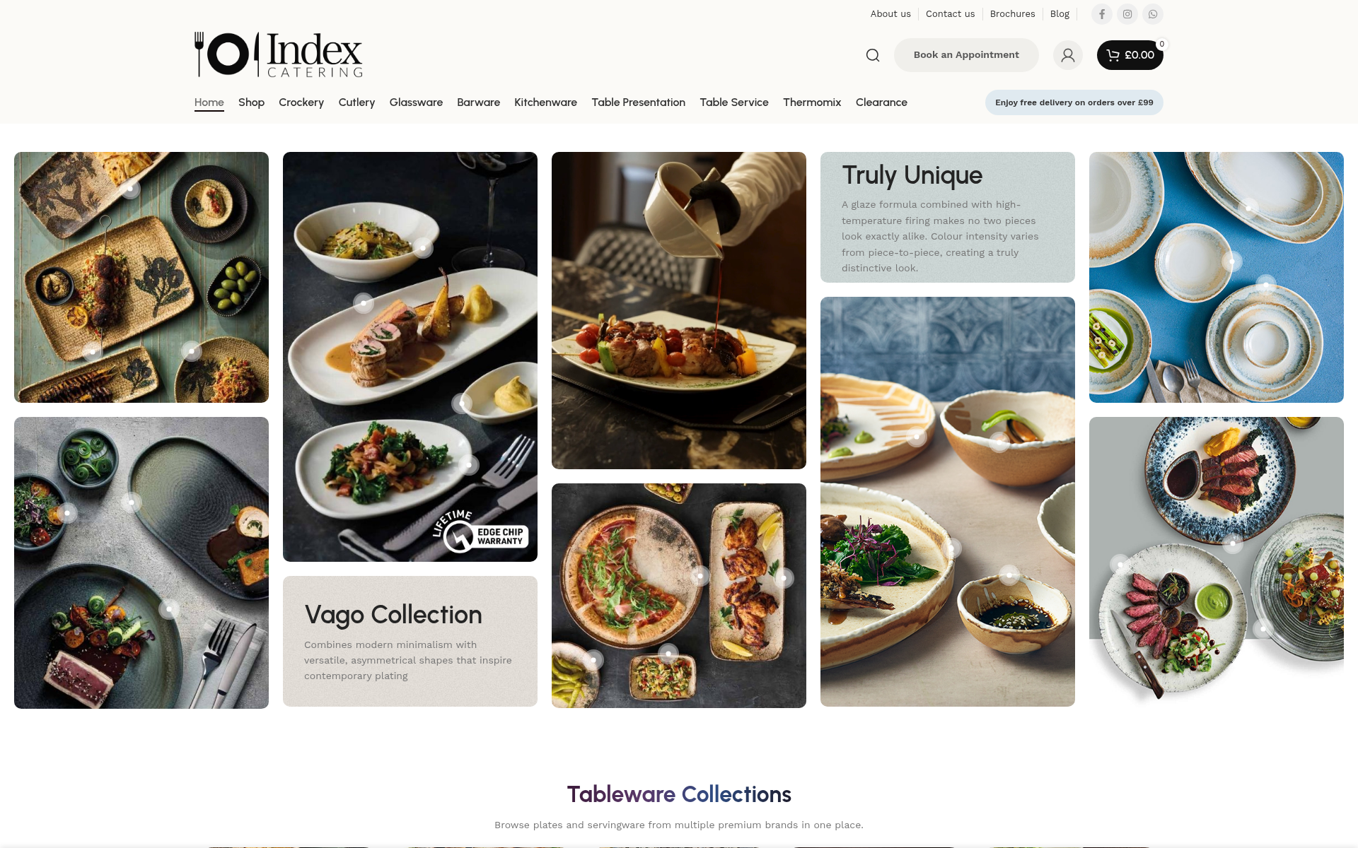 Screenshot of index.catering