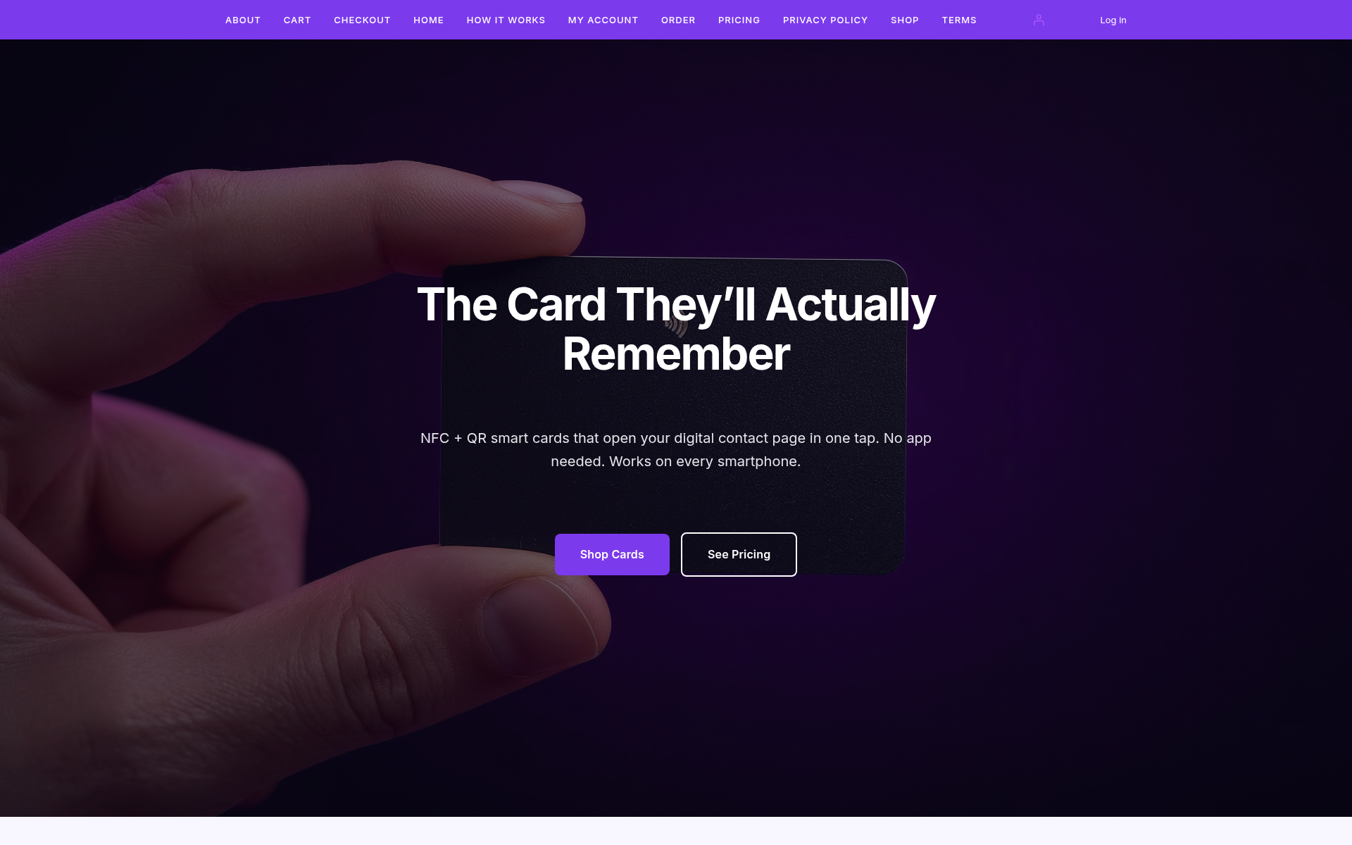 Screenshot of iq.cards