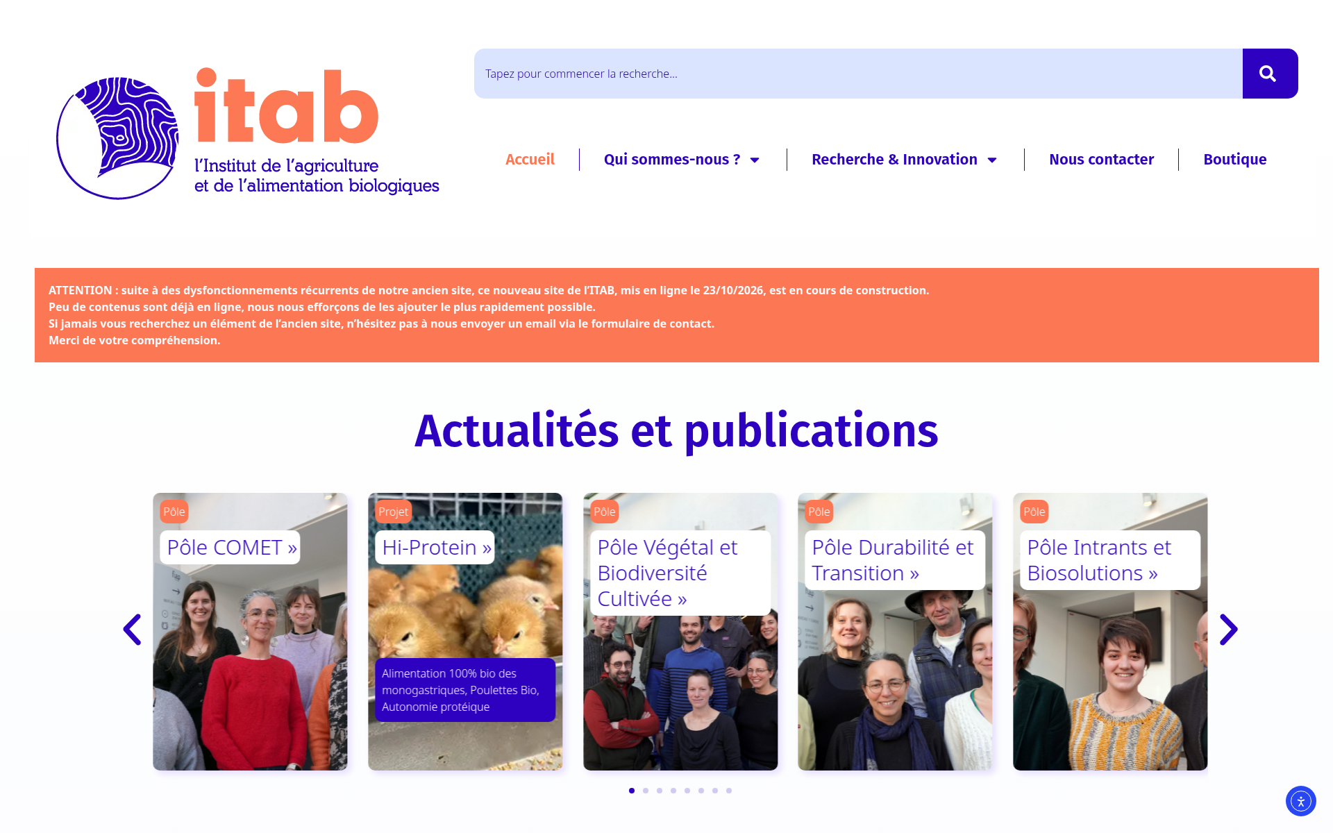 Screenshot of itab.bio