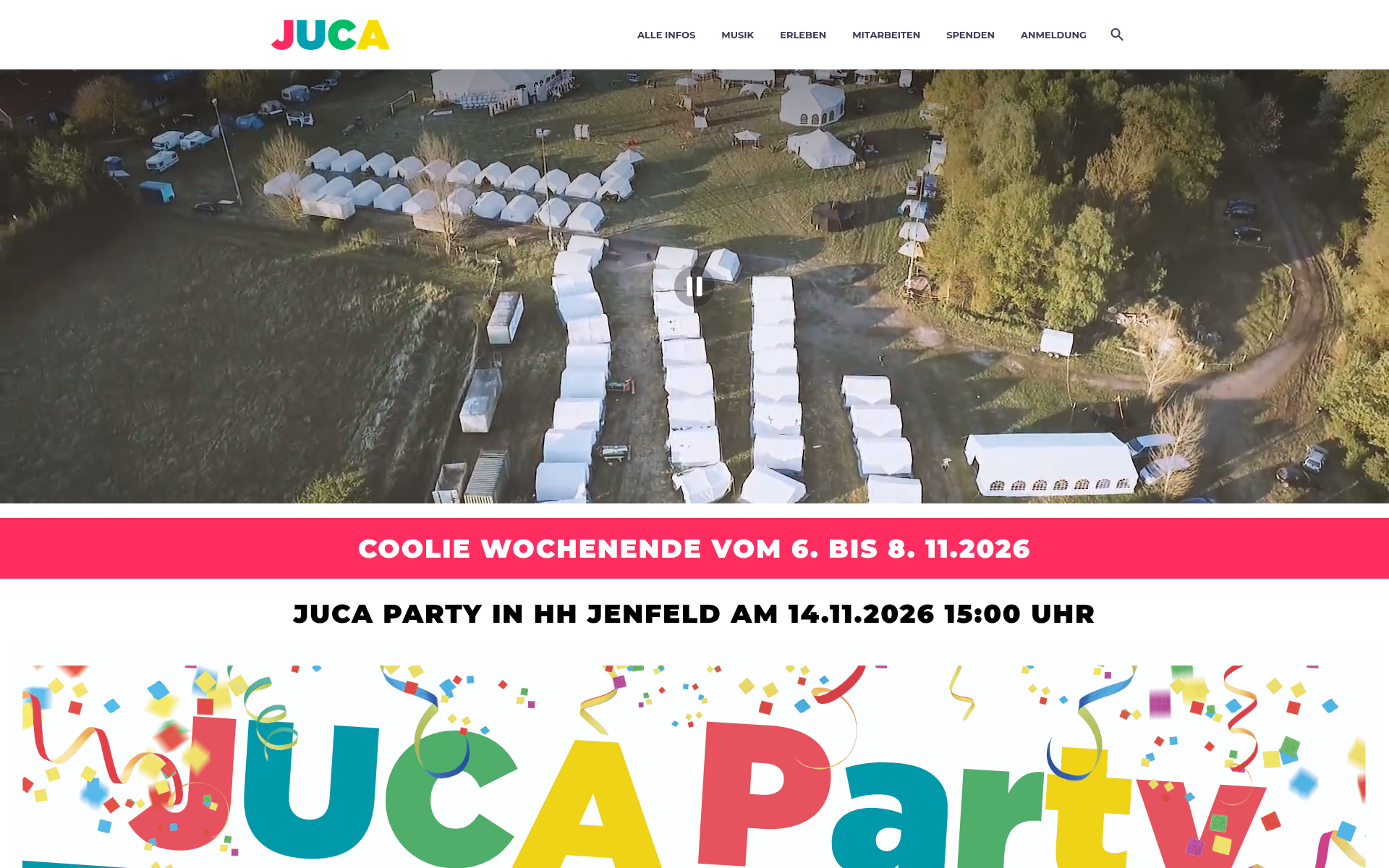Screenshot of juca.camp