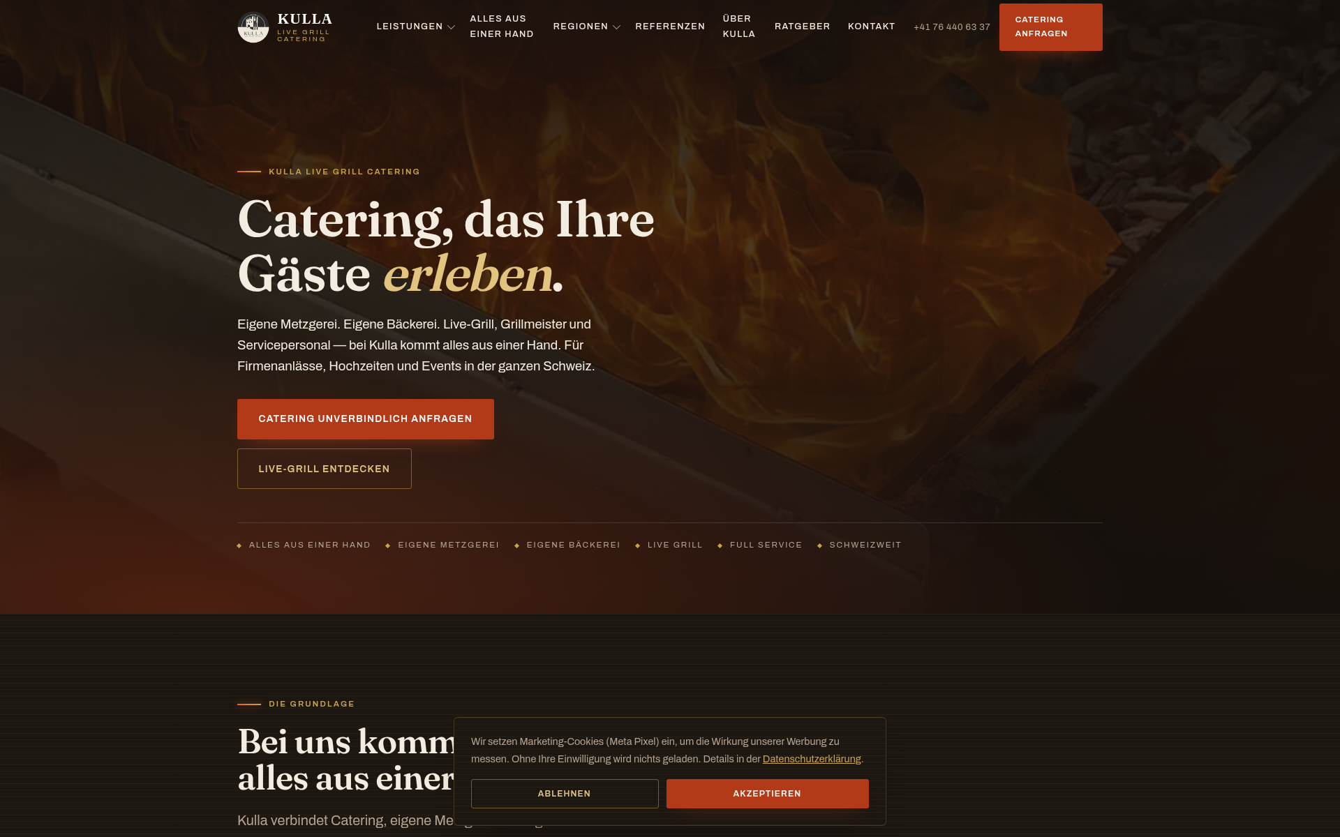 Screenshot of kulla.catering