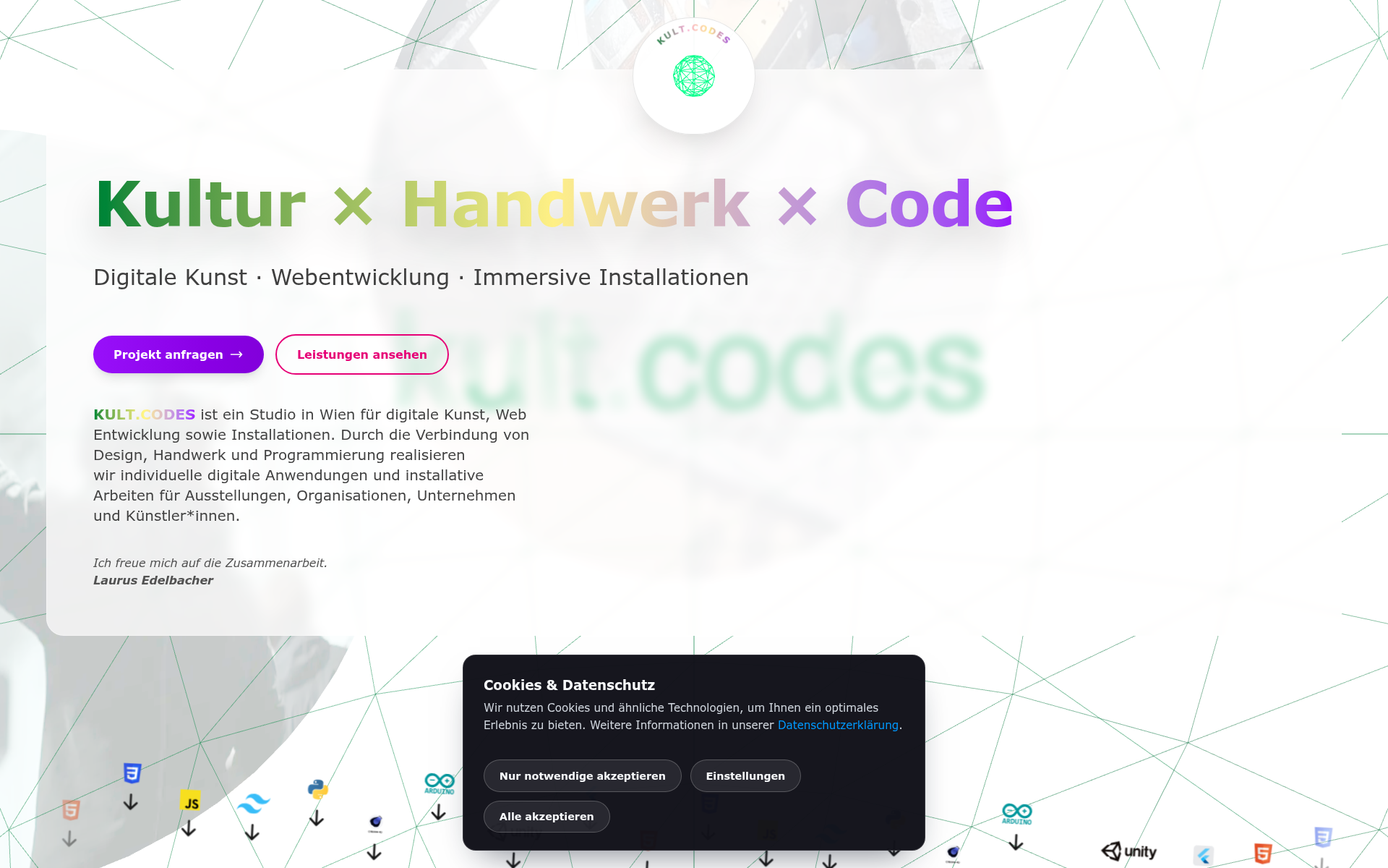 Screenshot of kult.codes