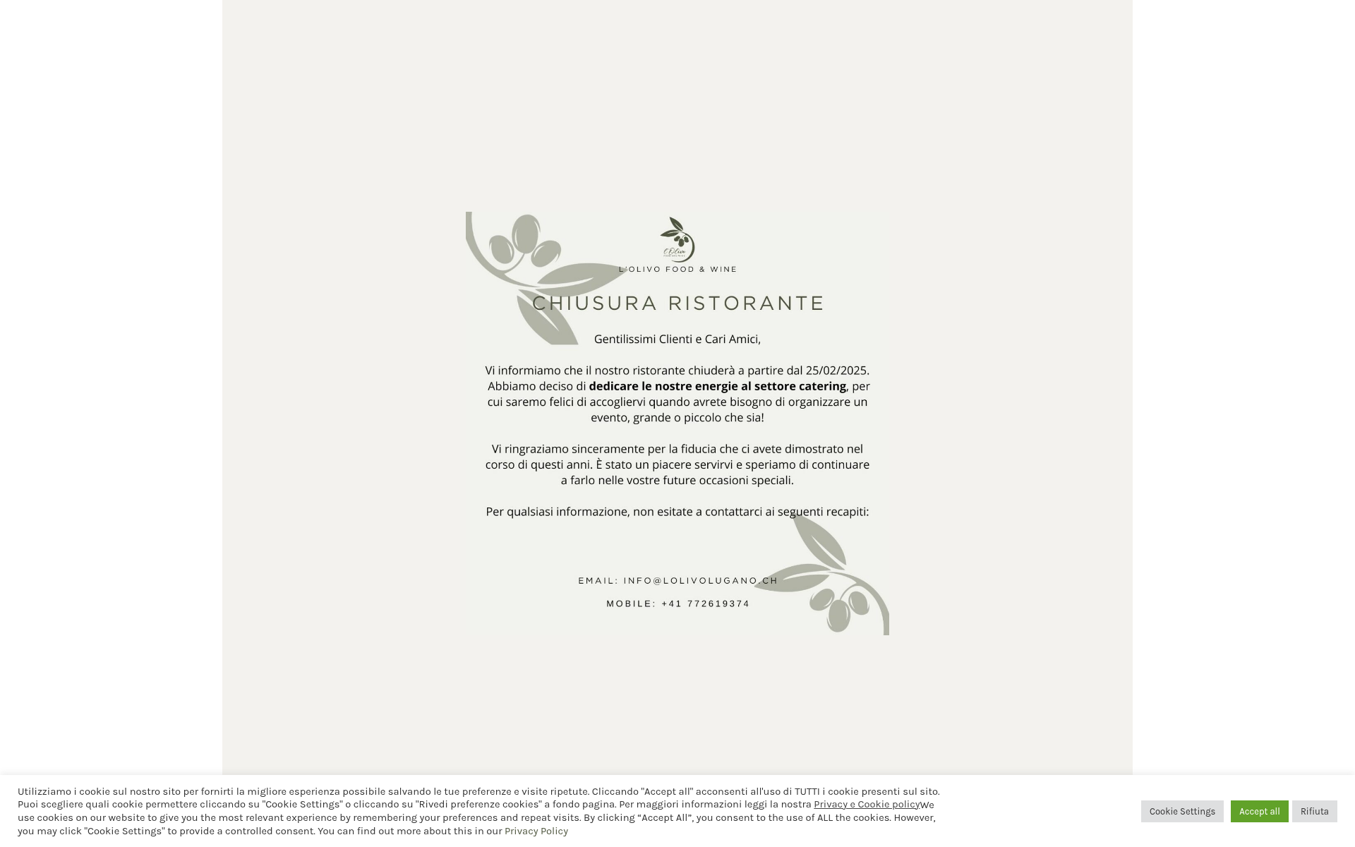 Screenshot of lugano.catering