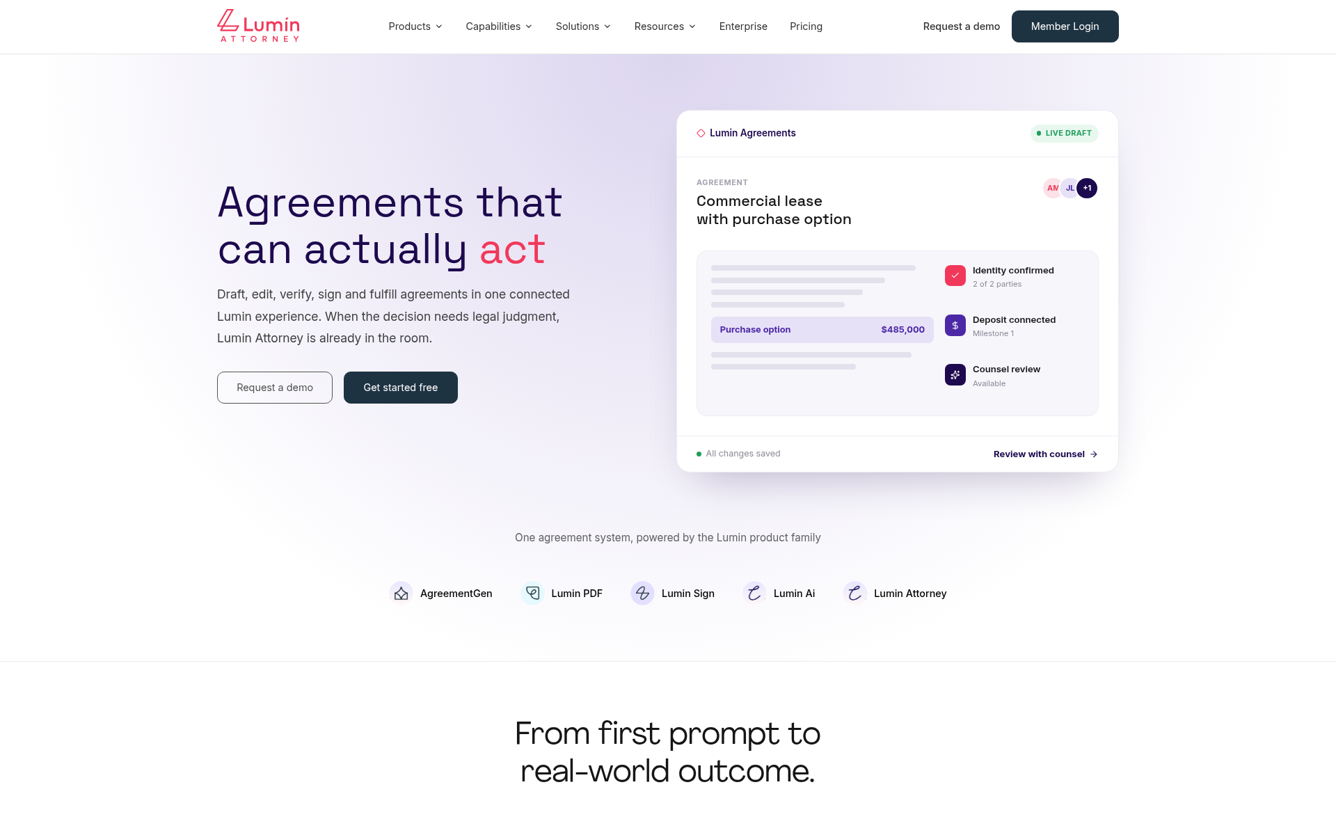 Screenshot of lumin.attorney