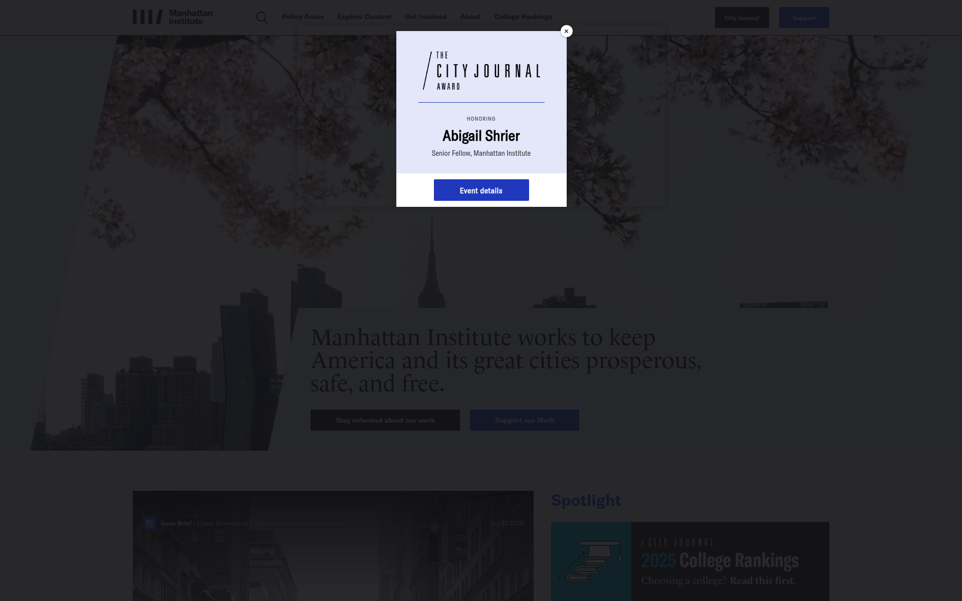 Screenshot of manhattan.institute