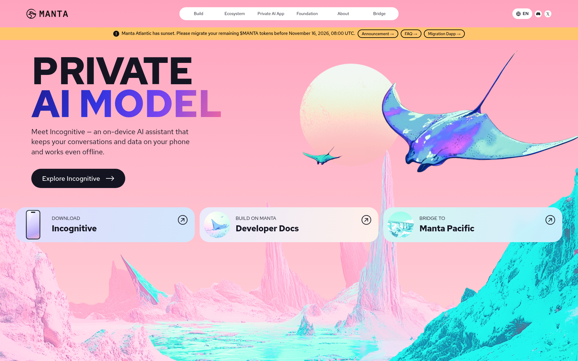Screenshot of manta.network