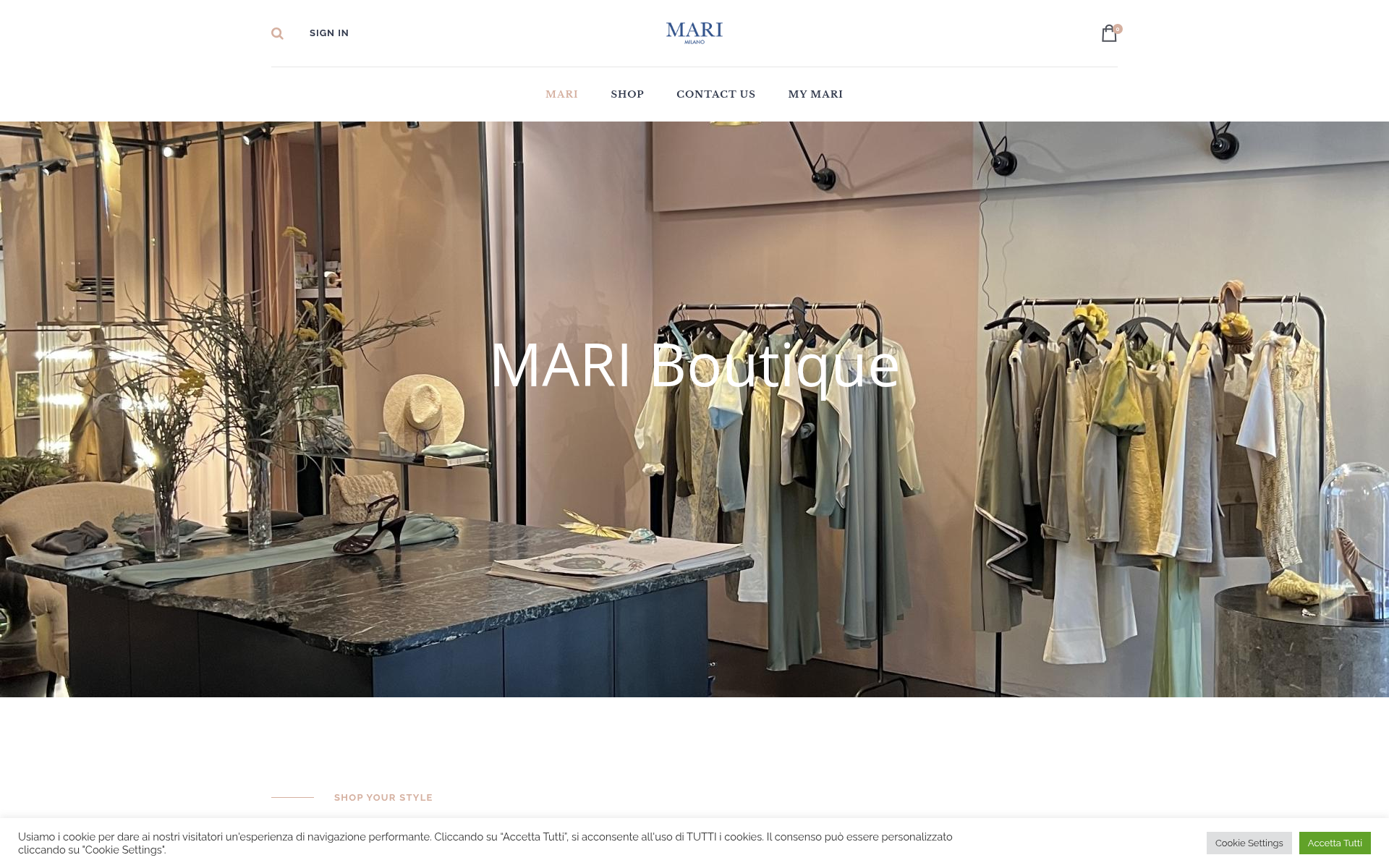 Screenshot of mari.boutique