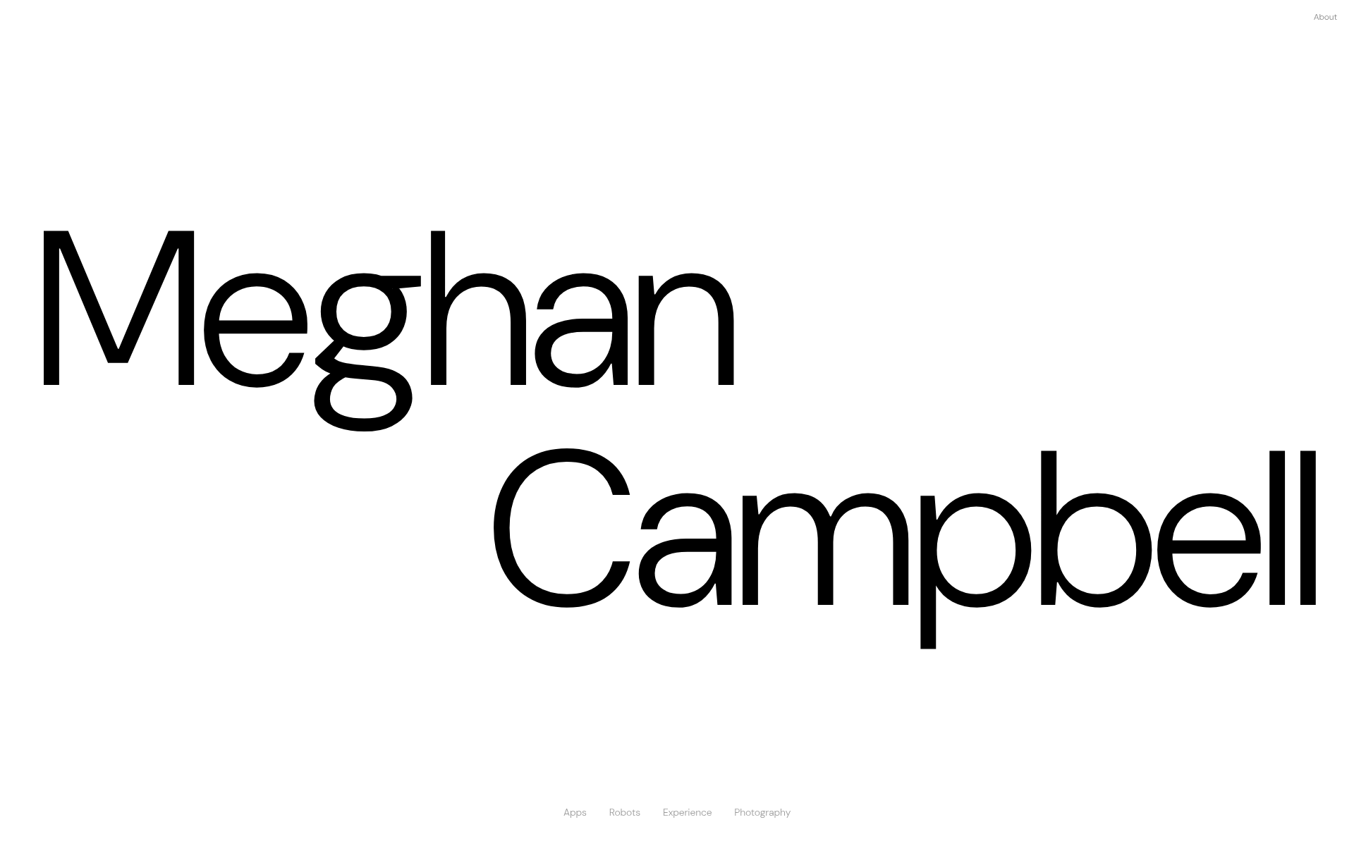 Screenshot of meg.camp
