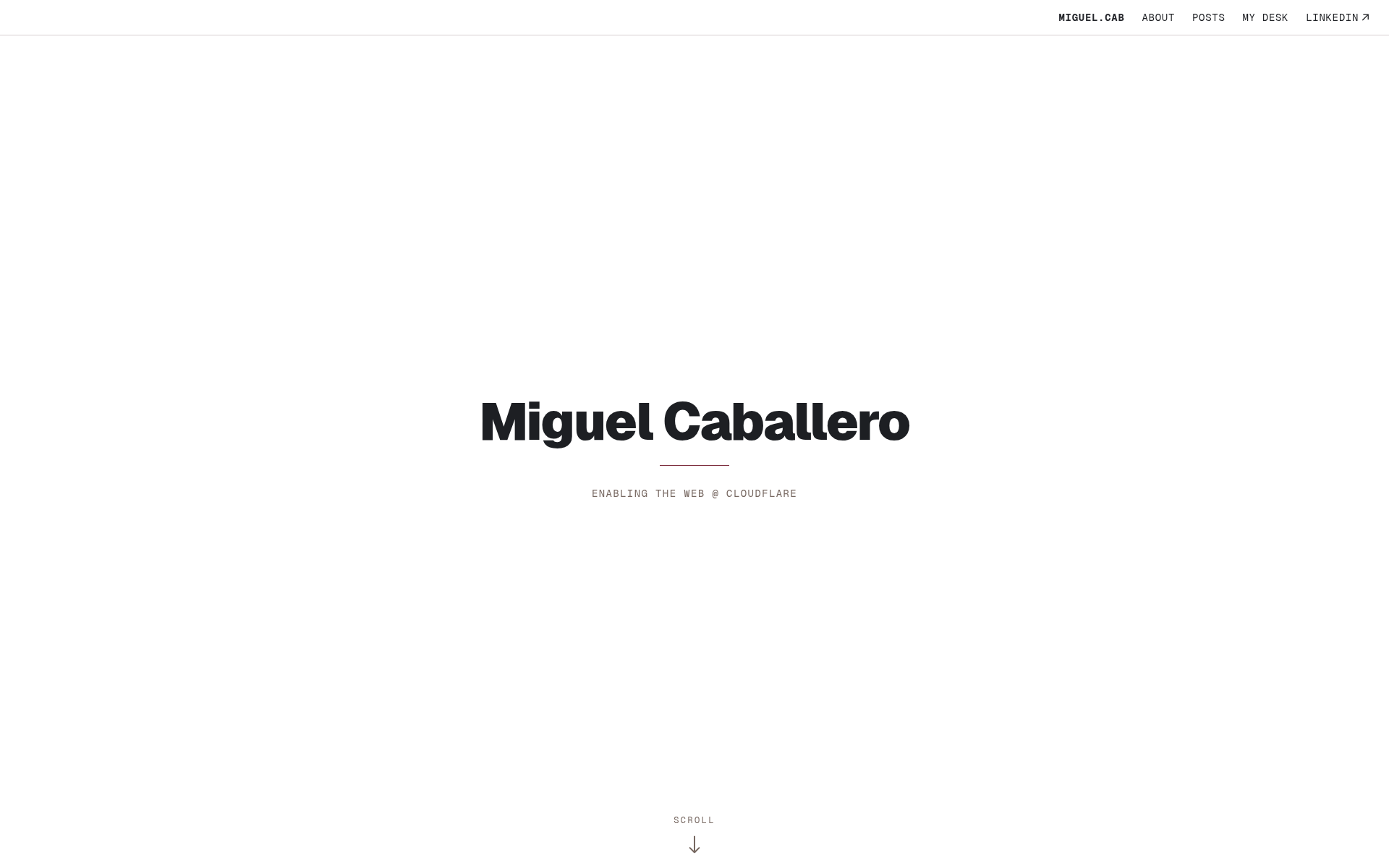 Screenshot of miguel.cab