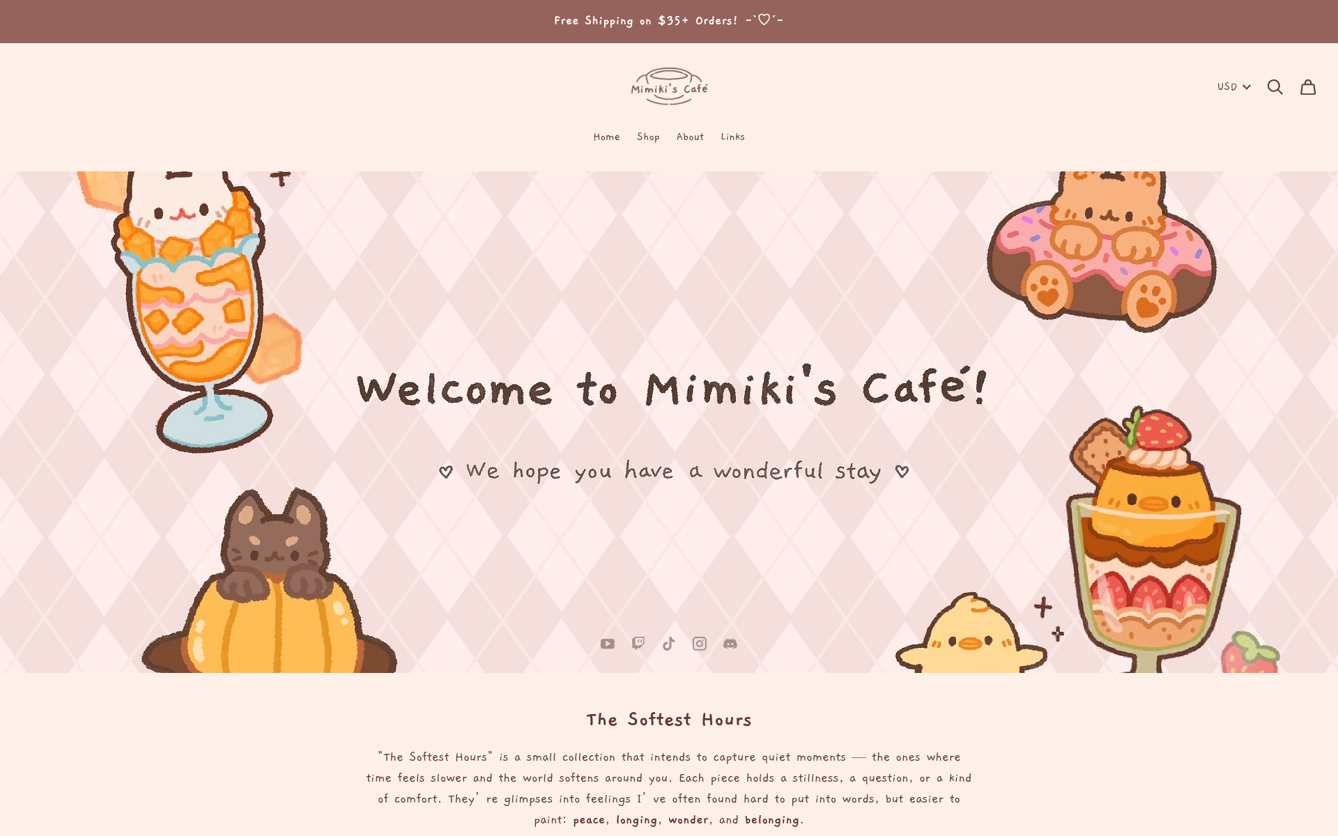 Screenshot of mimiki.cafe