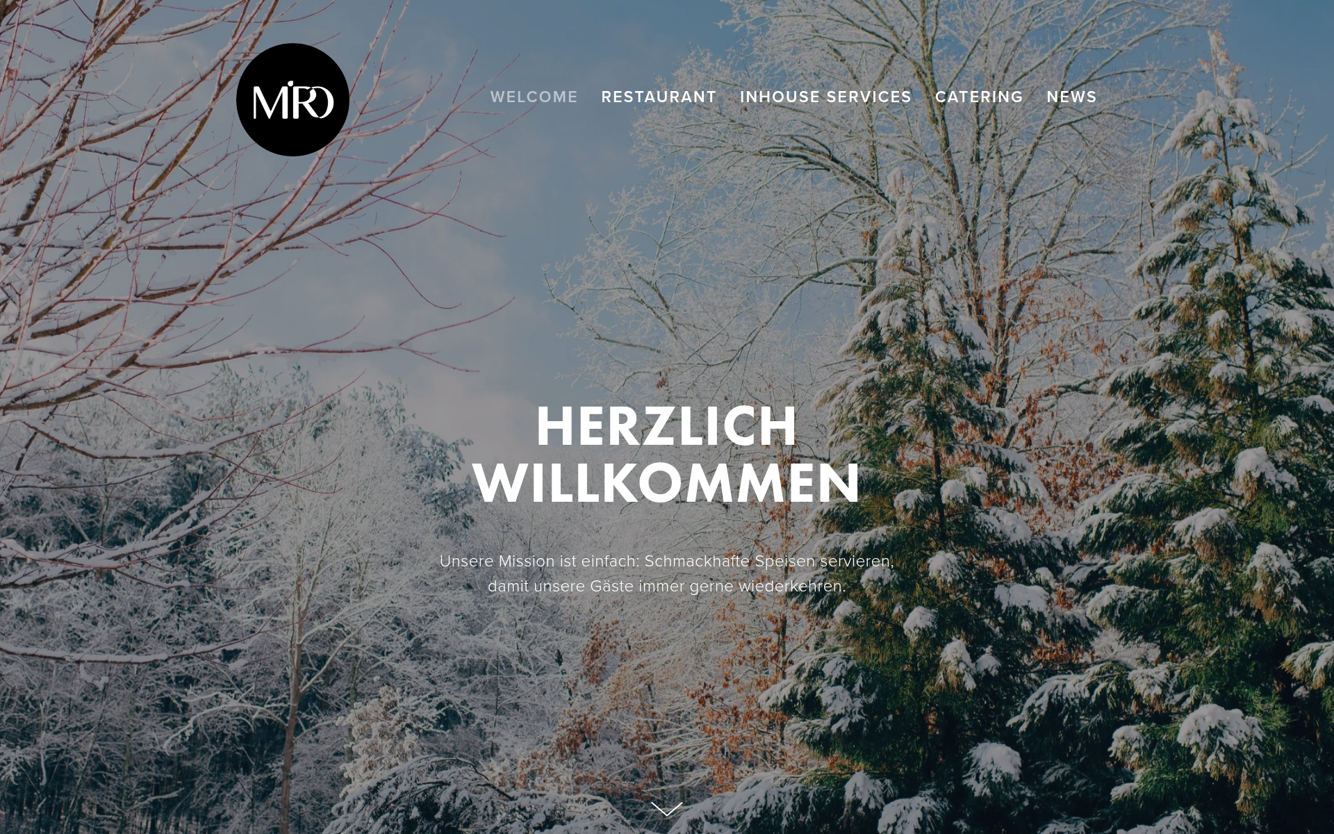 Screenshot of miro.catering