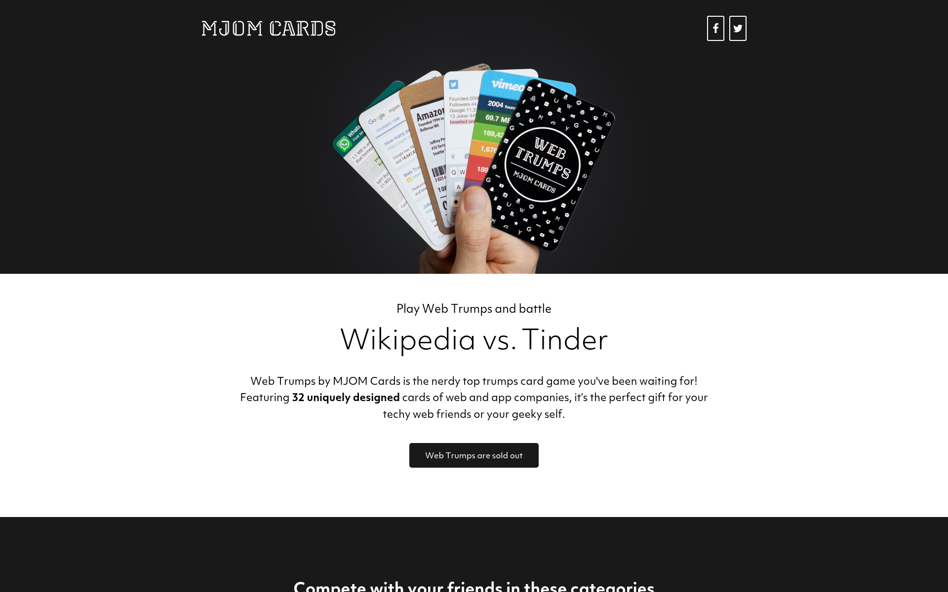 Screenshot of mjom.cards