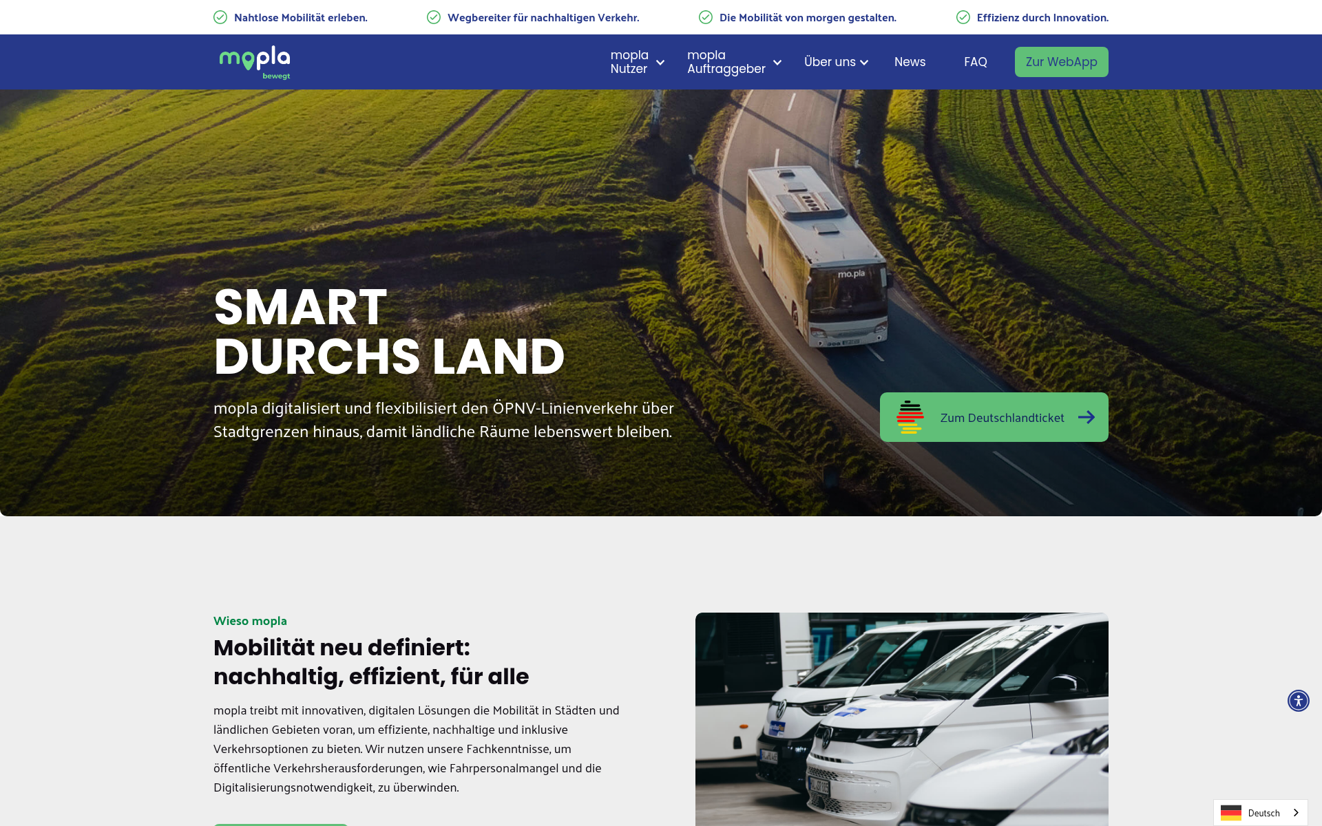 Screenshot of mopla.solutions