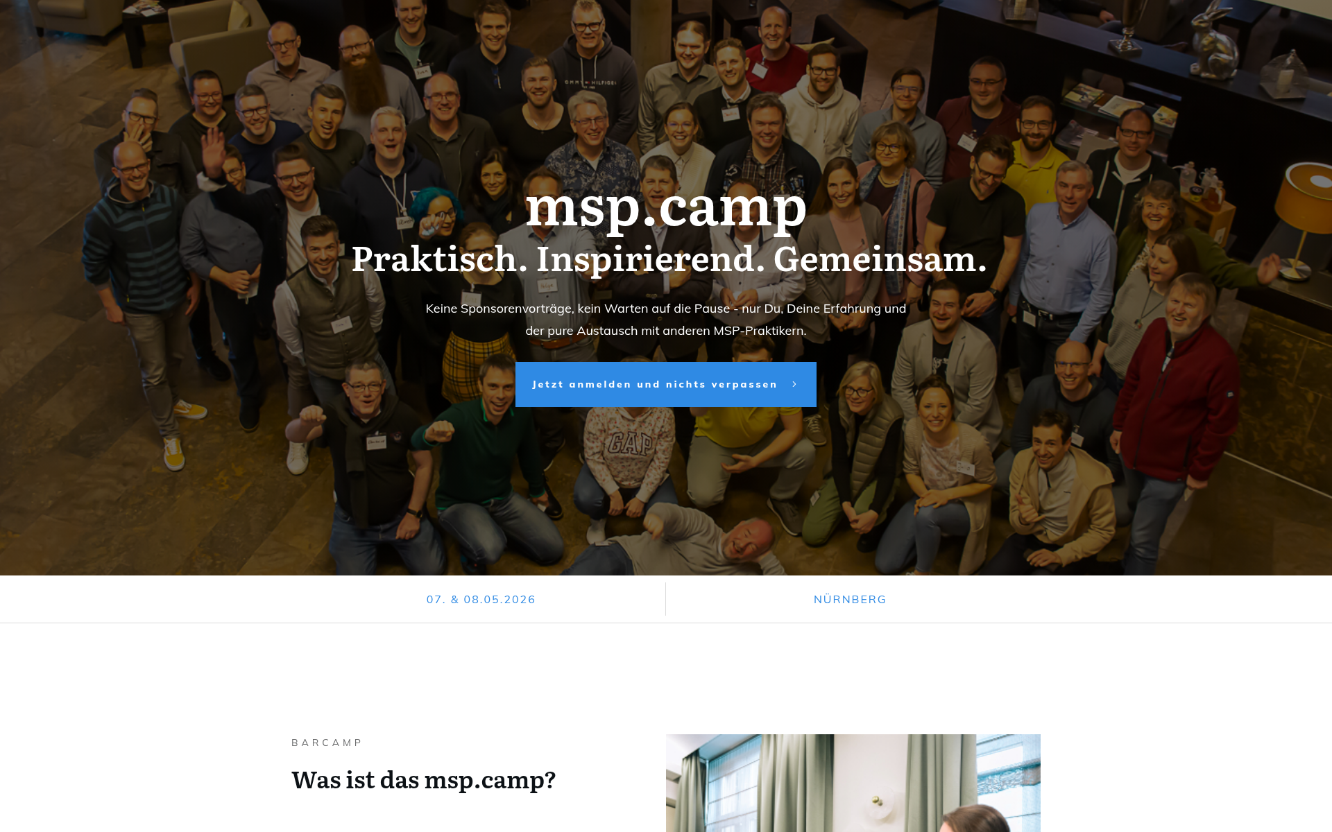 Screenshot of msp.camp