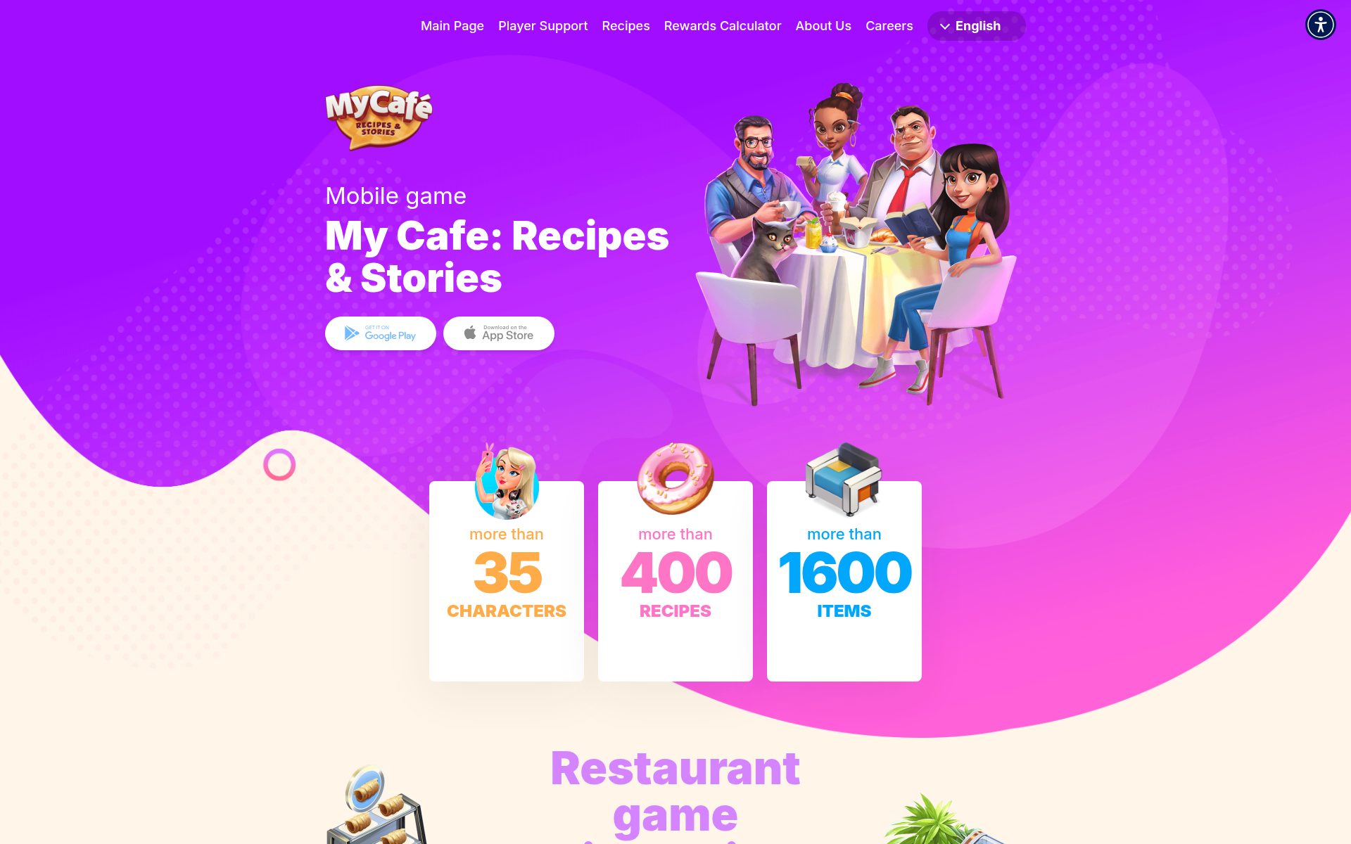 Screenshot of mycafe.games