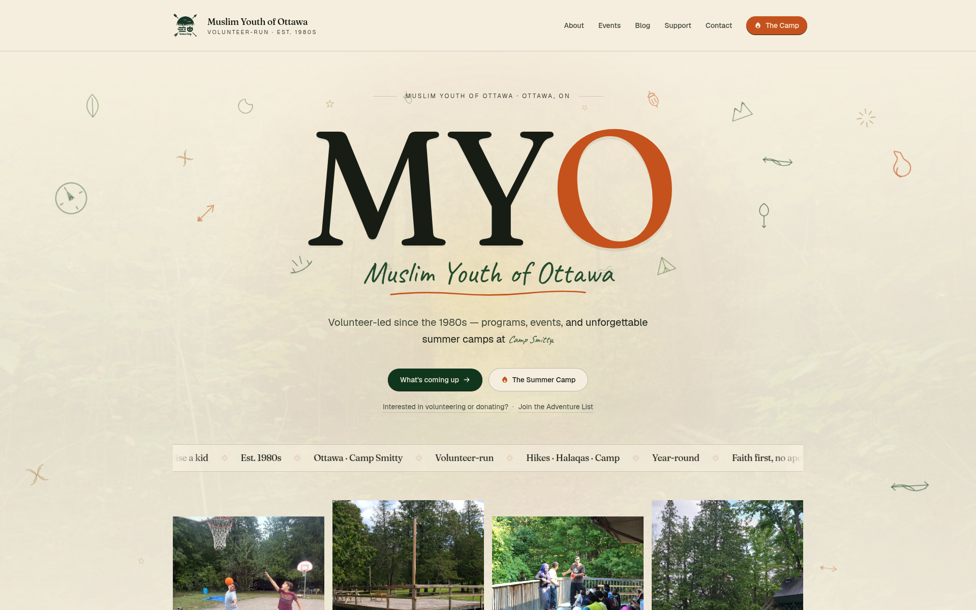 Screenshot of myo.camp