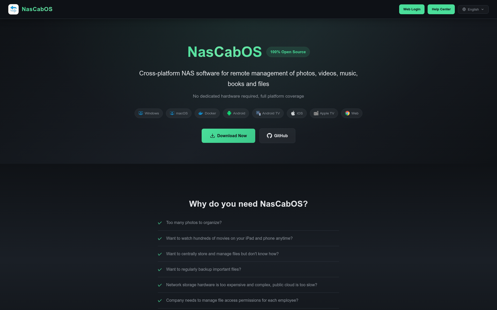 Screenshot of nas.cab