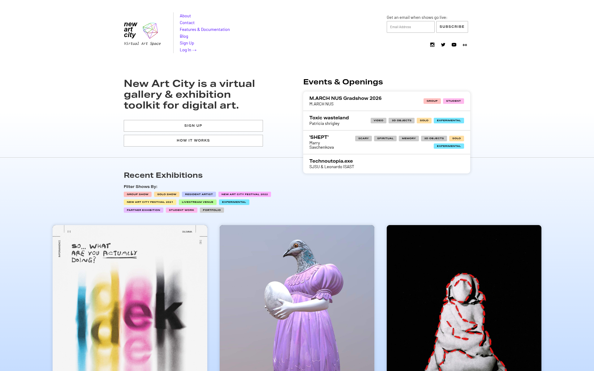 Screenshot of newart.city