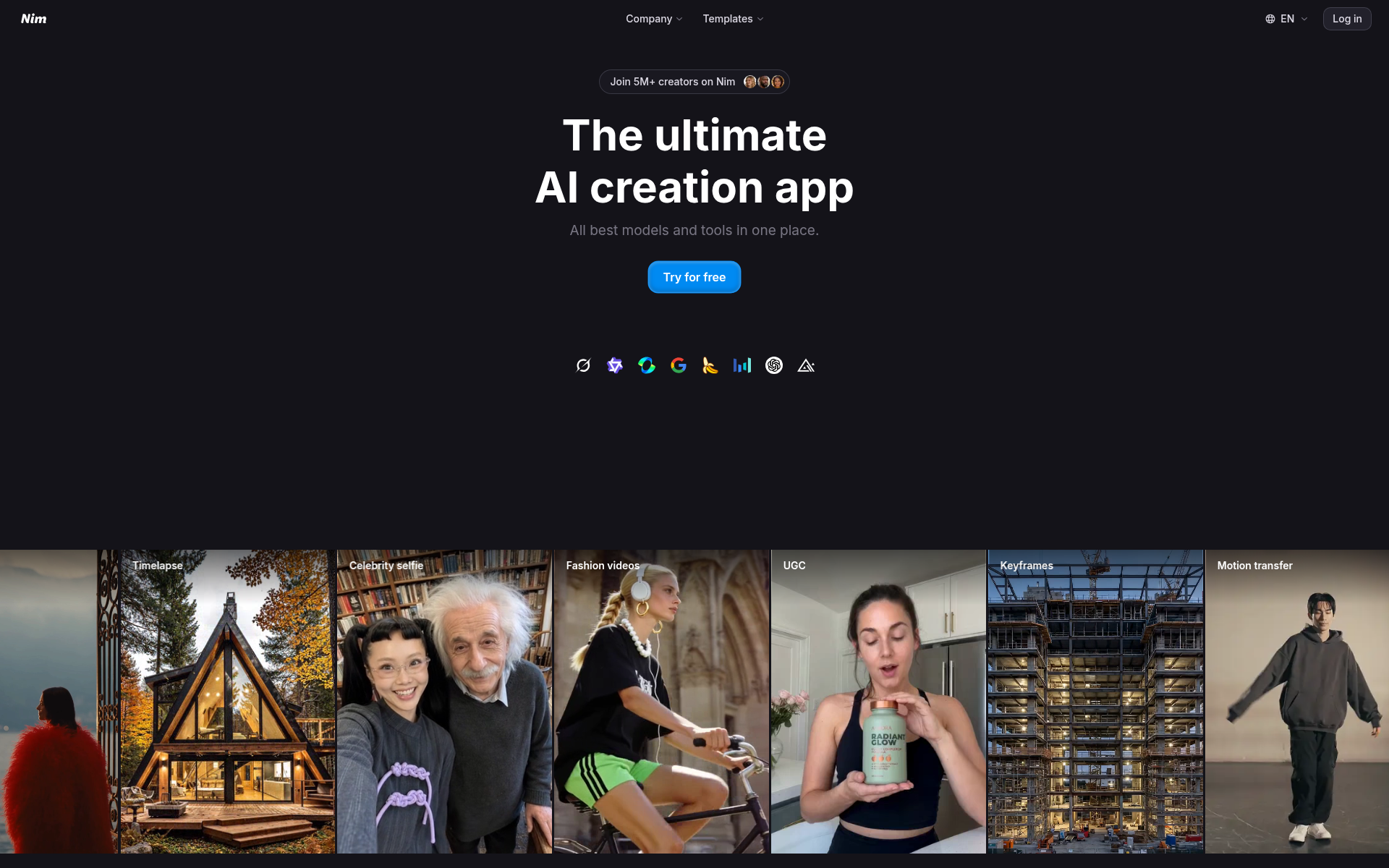 Screenshot of nim.video
