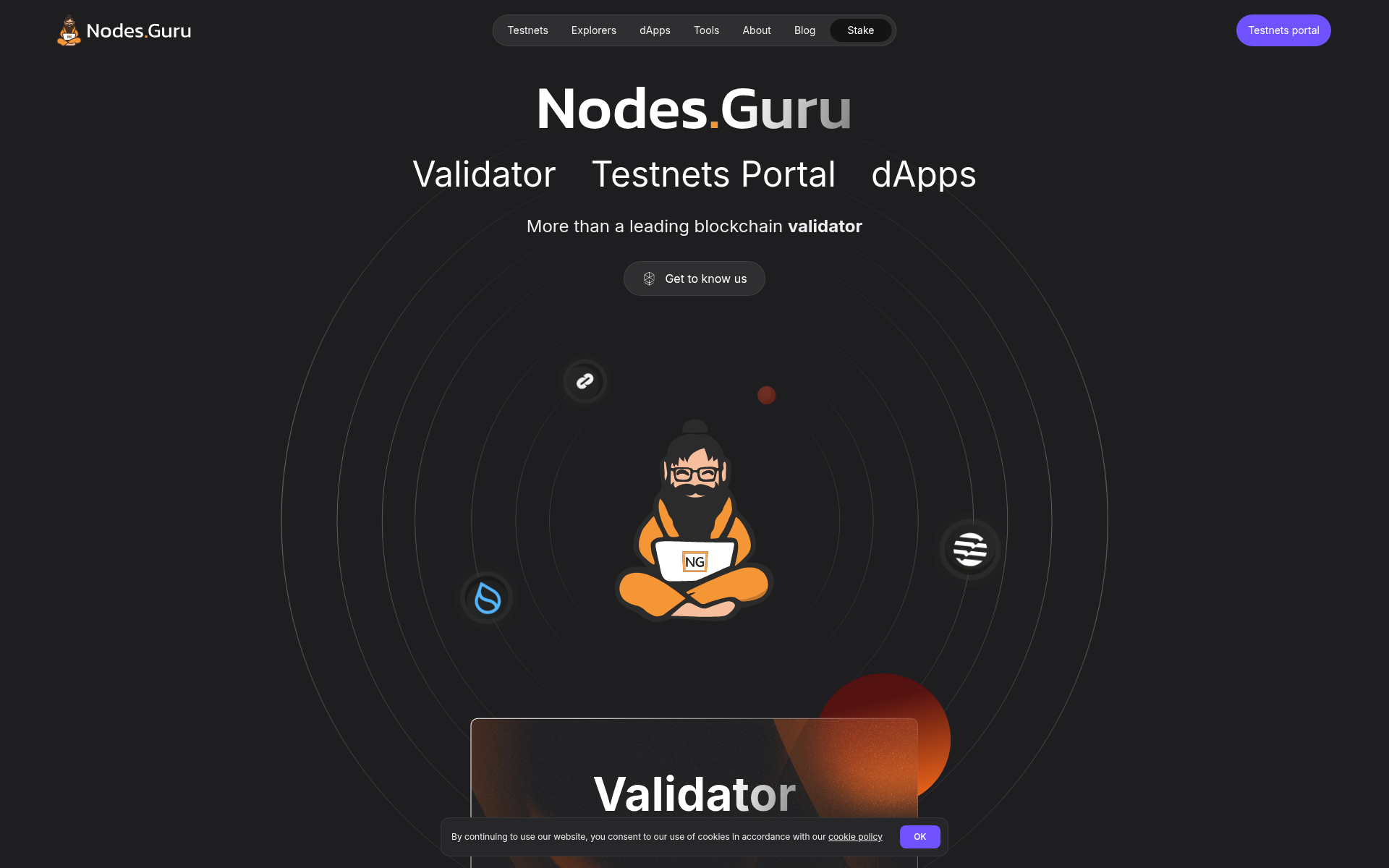 Screenshot of nodes.guru