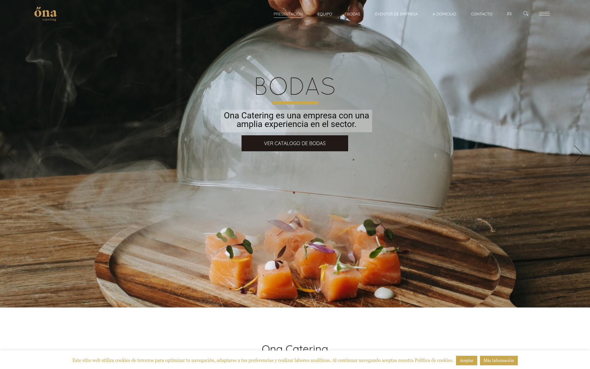 Screenshot of ona.catering