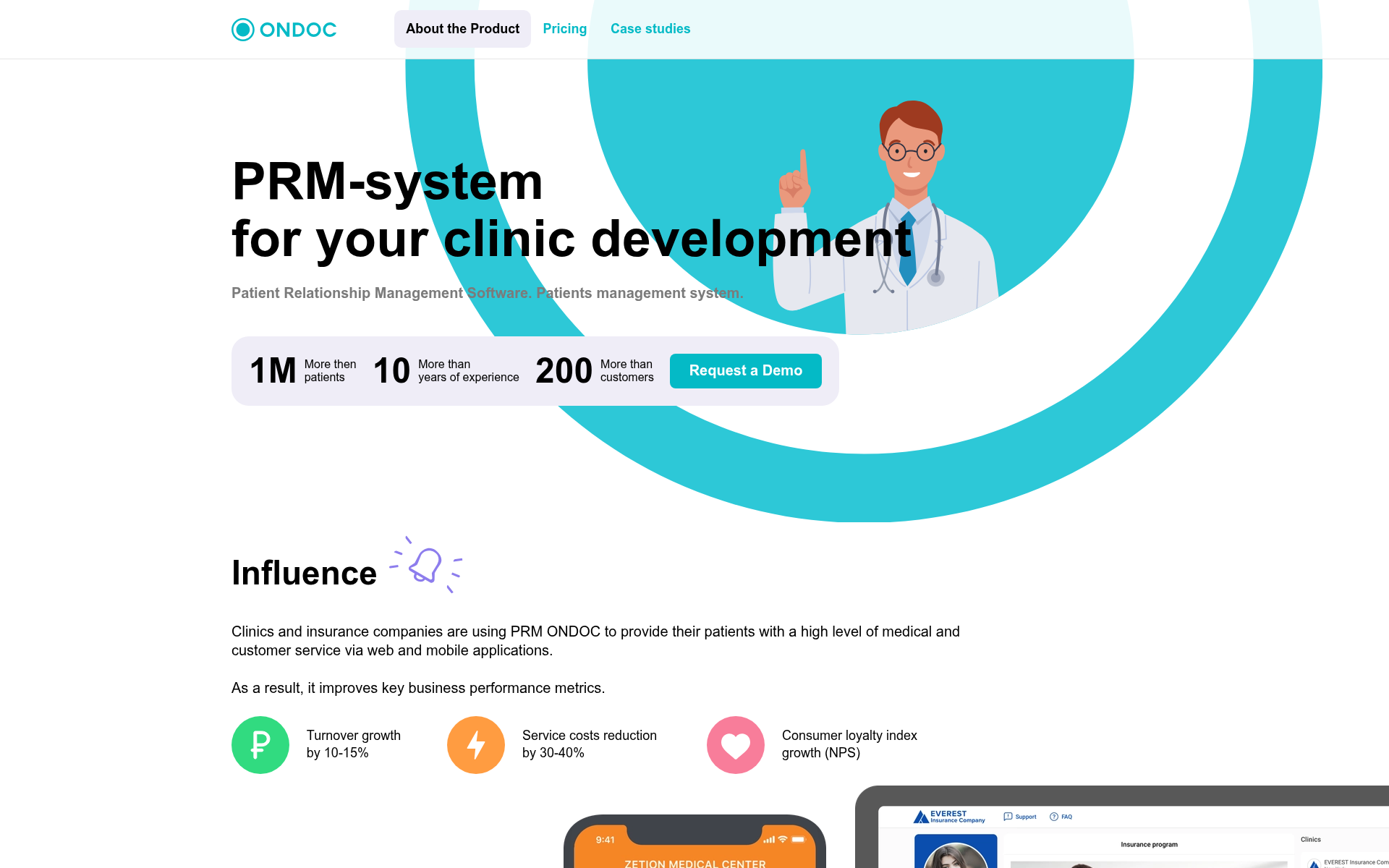 Screenshot of ondoc.clinic