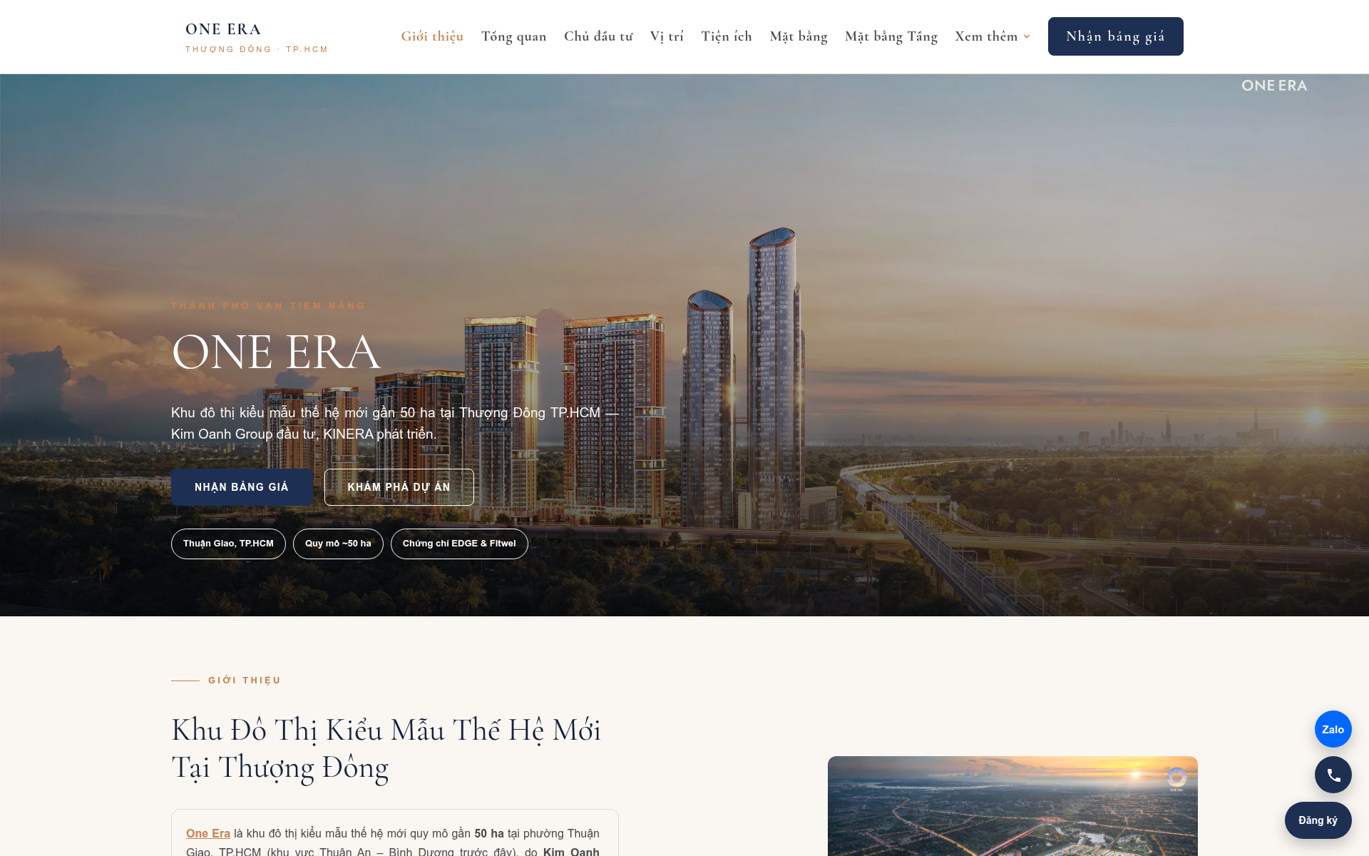 Screenshot of oneera.city