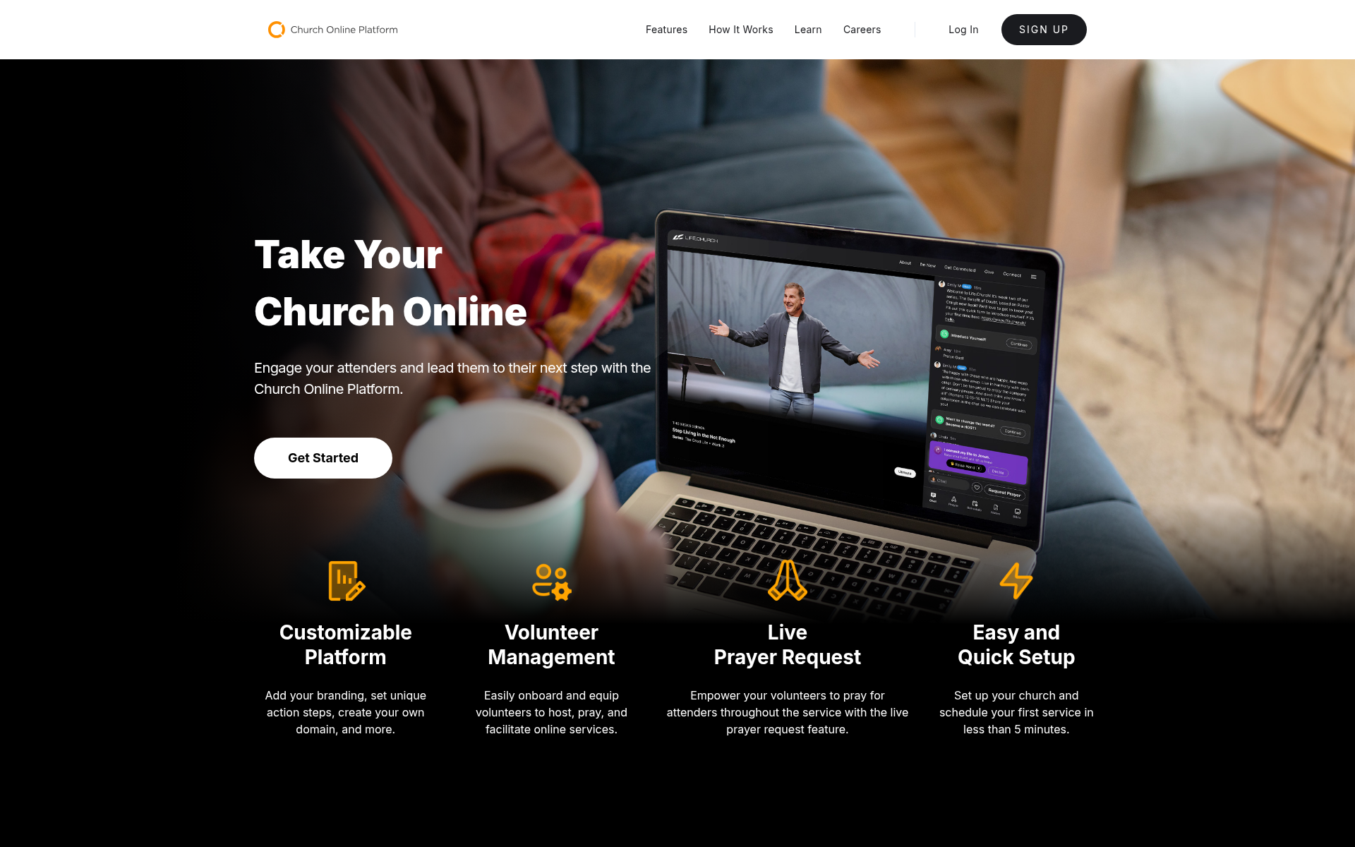 Screenshot of online.church