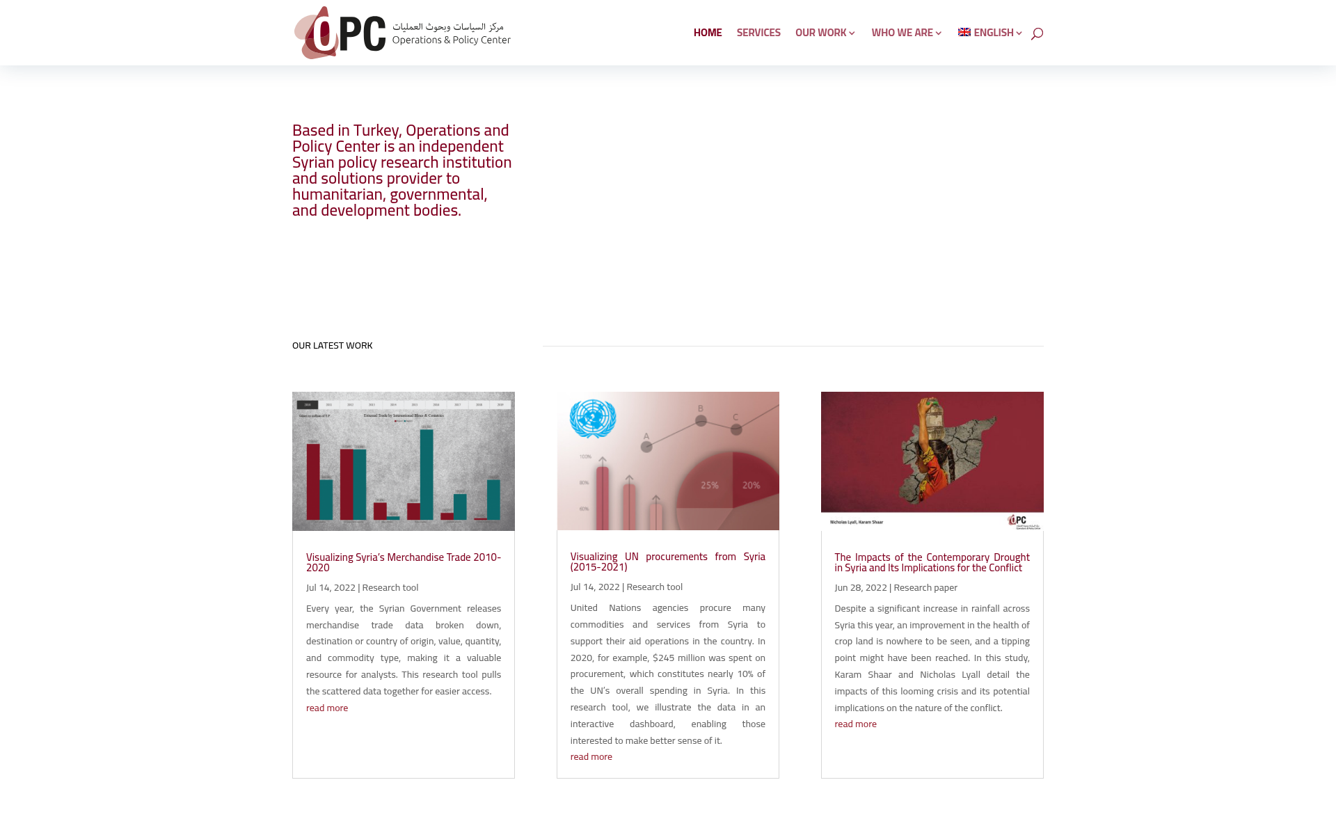 Screenshot of opc.center