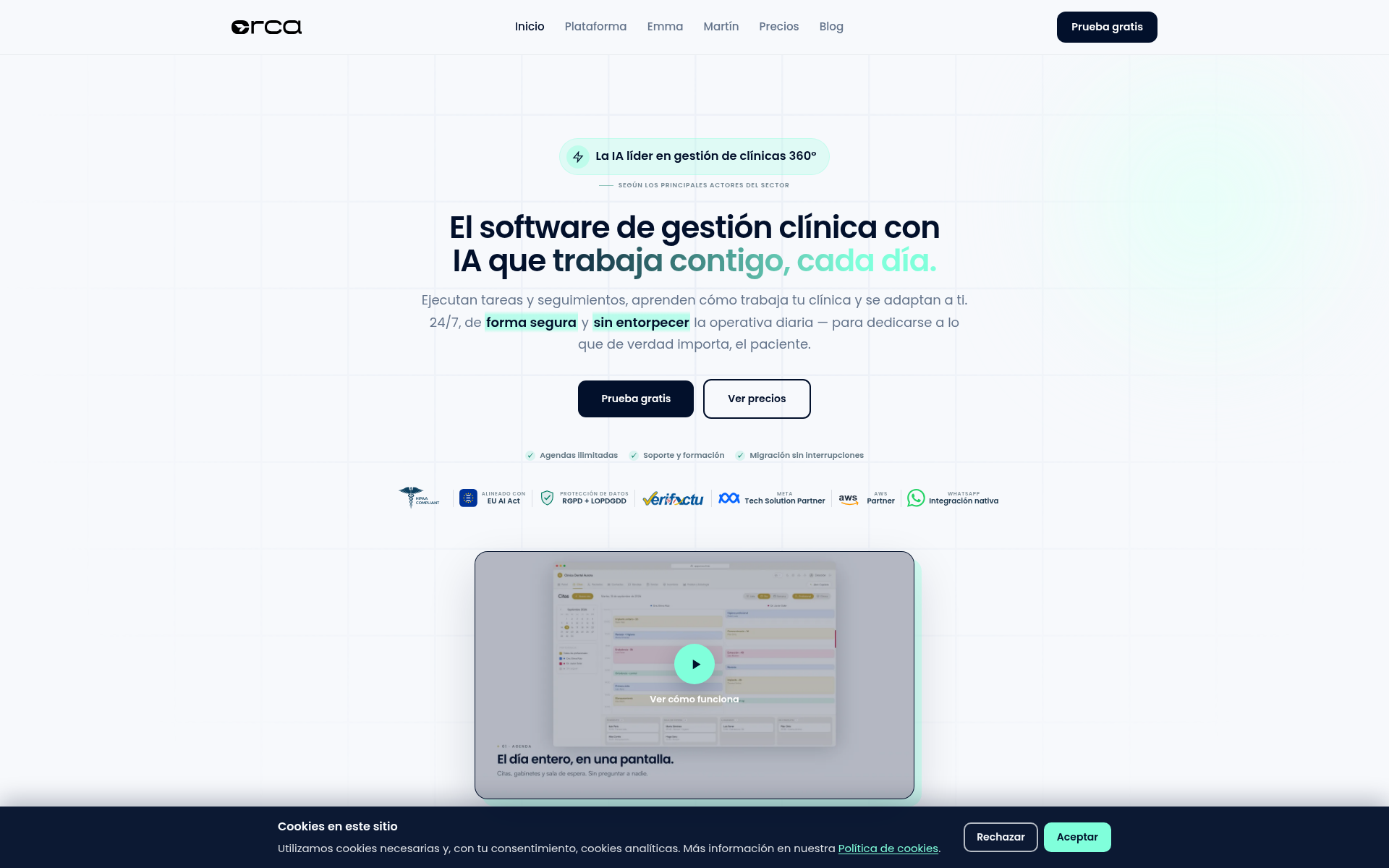 Screenshot of orca.clinic