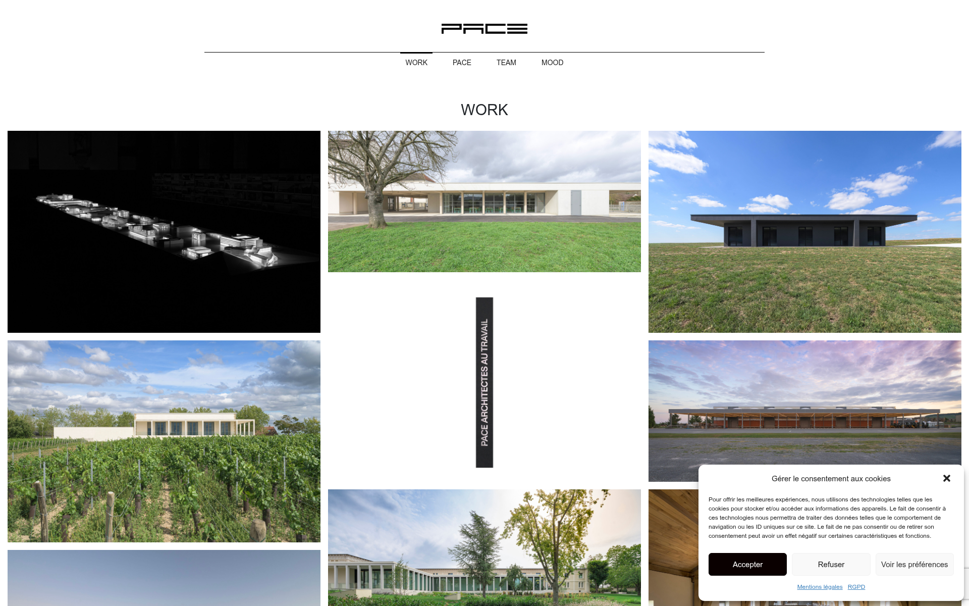 Screenshot of pace.archi