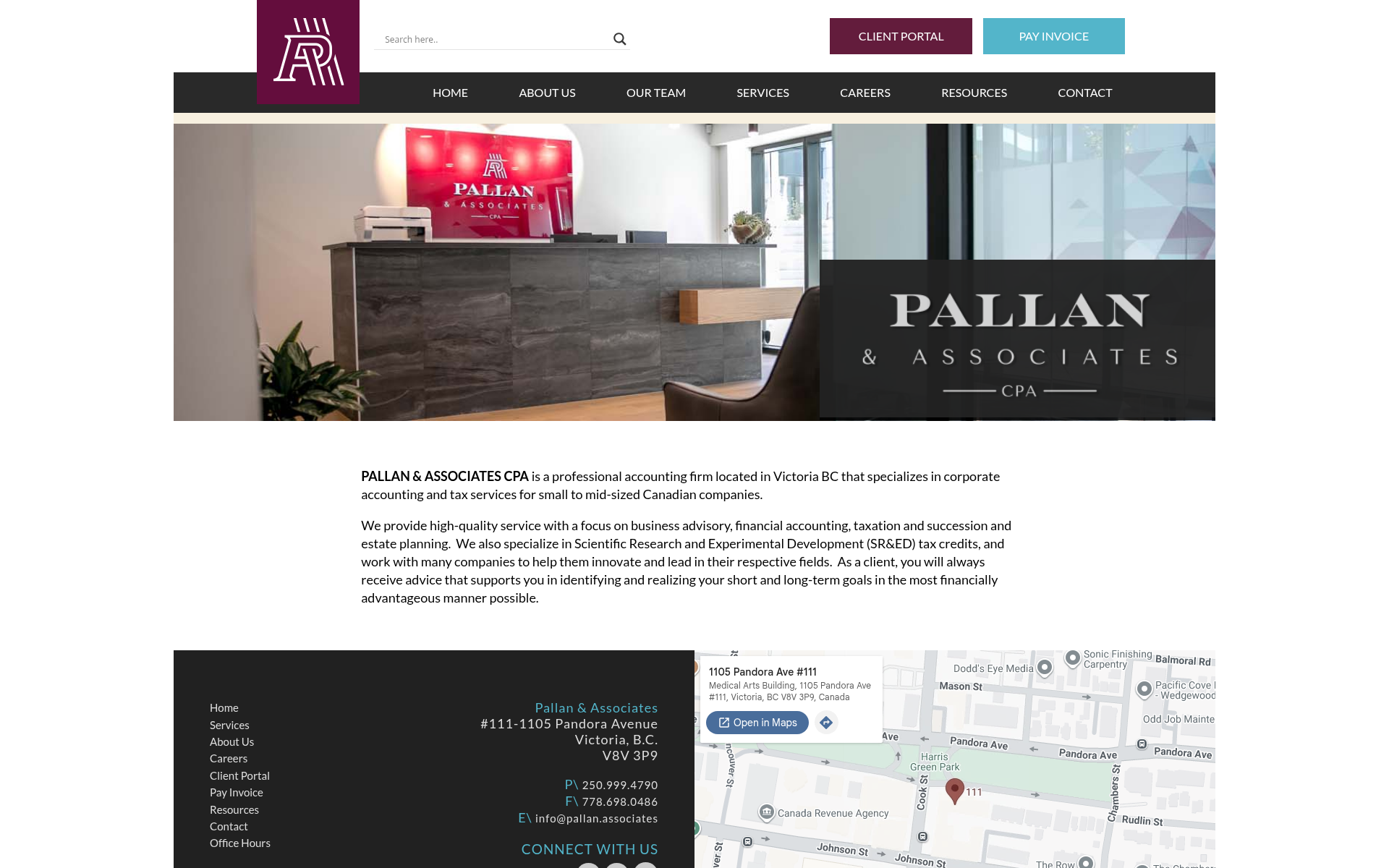 Screenshot of pallan.associates