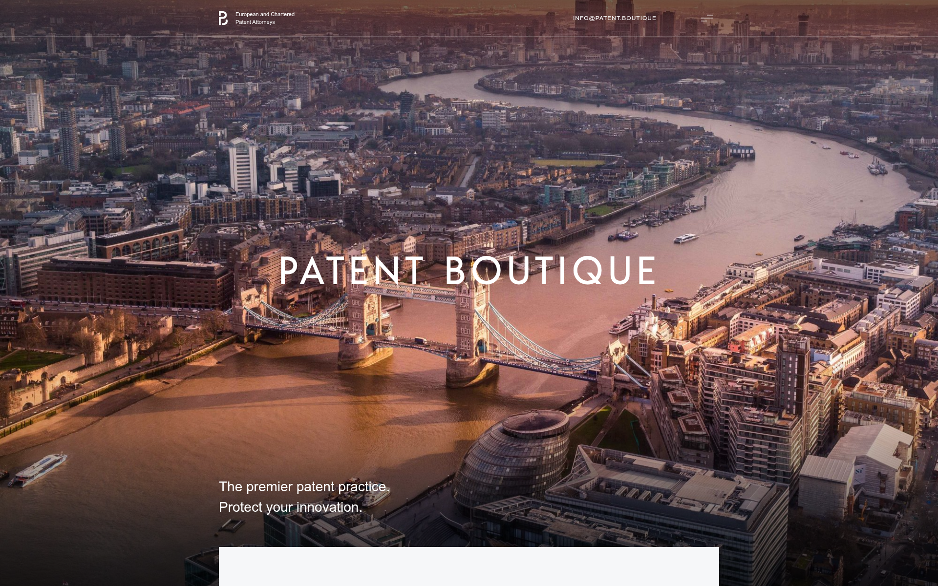 Screenshot of patent.boutique