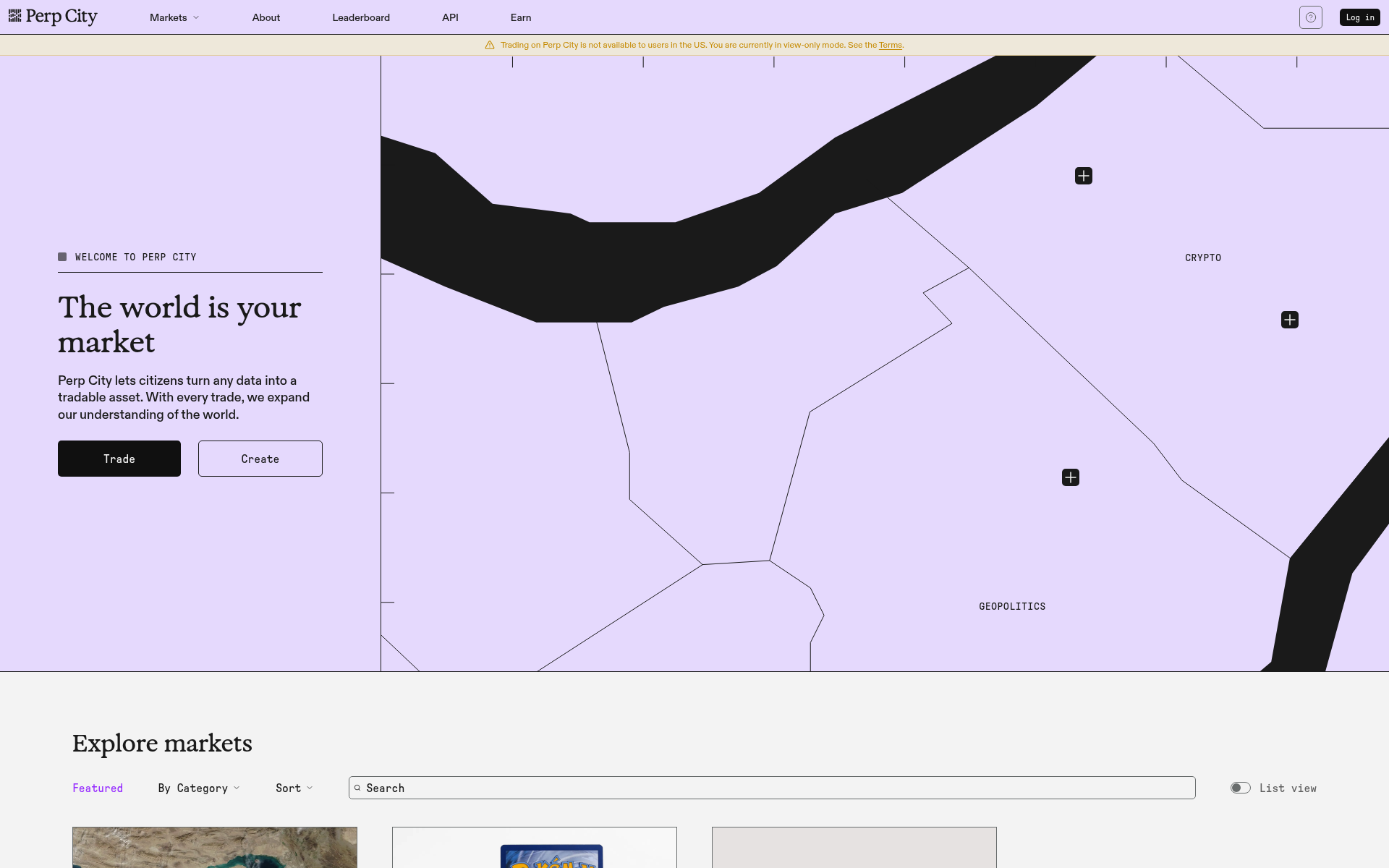 Screenshot of perp.city