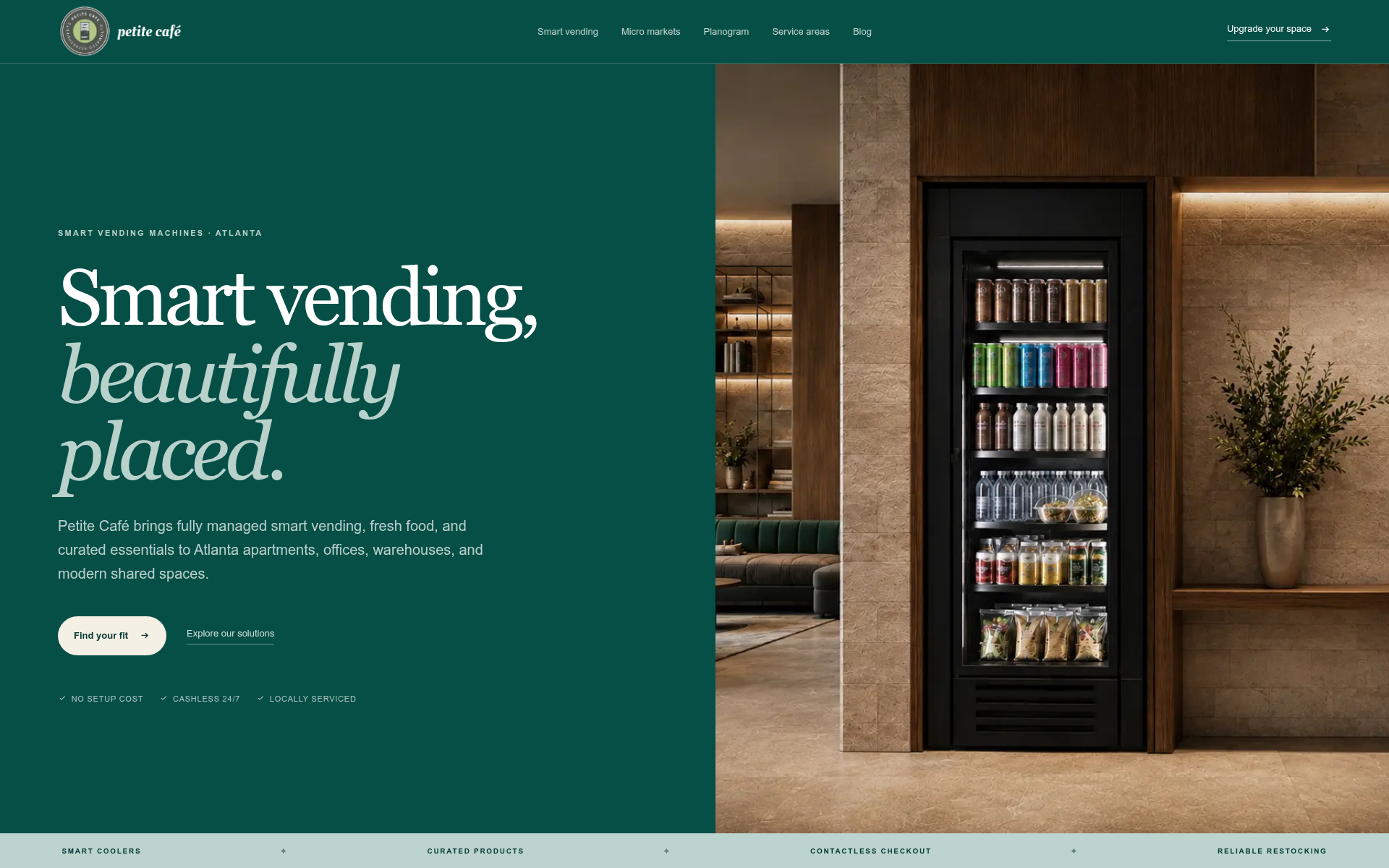 Screenshot of petite.cafe