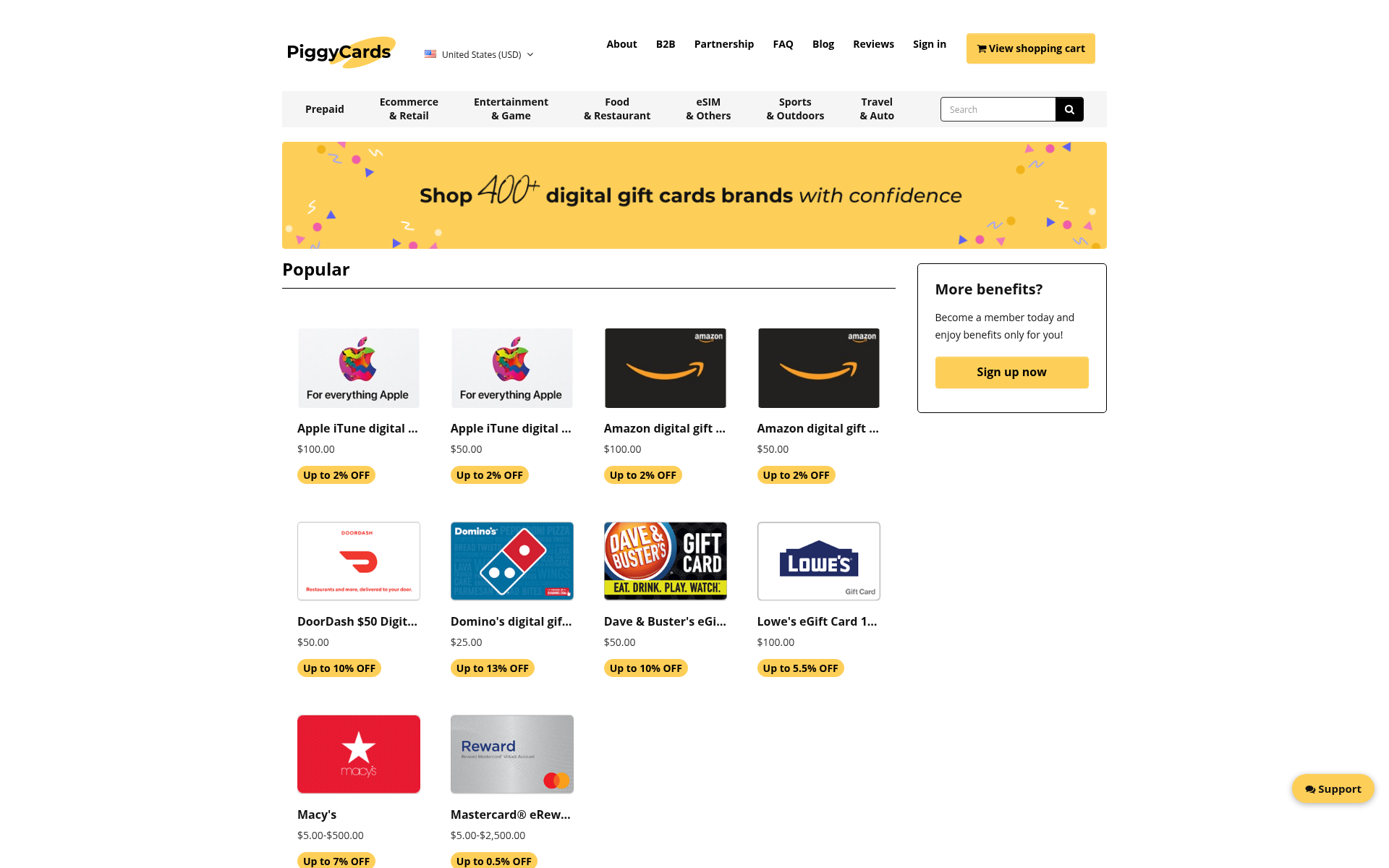 Screenshot of piggy.cards