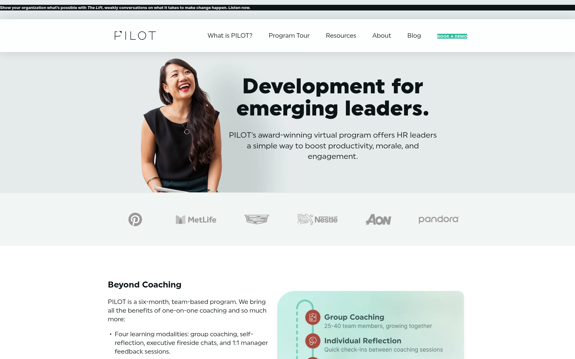 Screenshot of pilot.coach