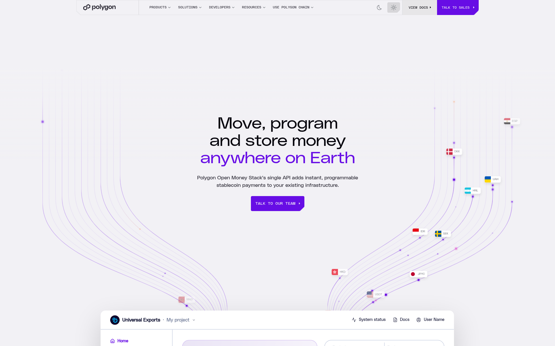 Screenshot of polygon.technology