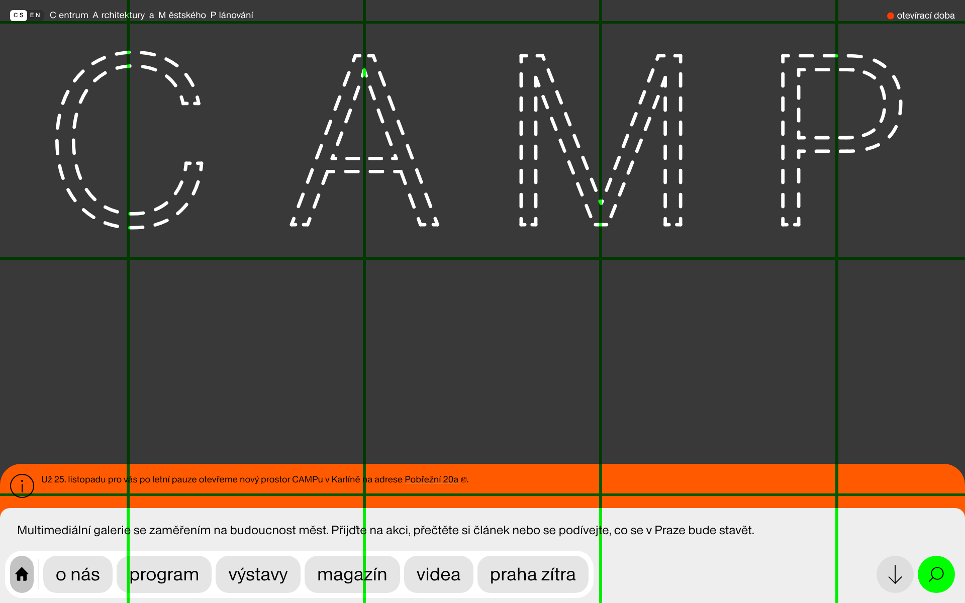 Screenshot of praha.camp