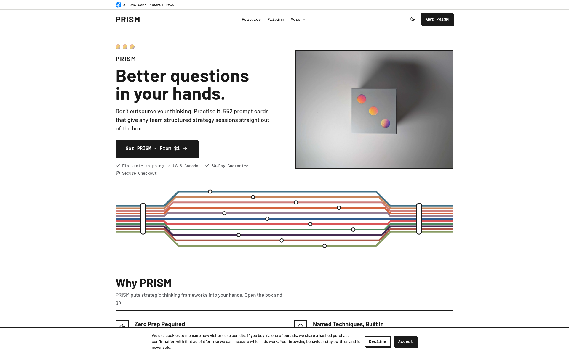 Screenshot of prism.cards