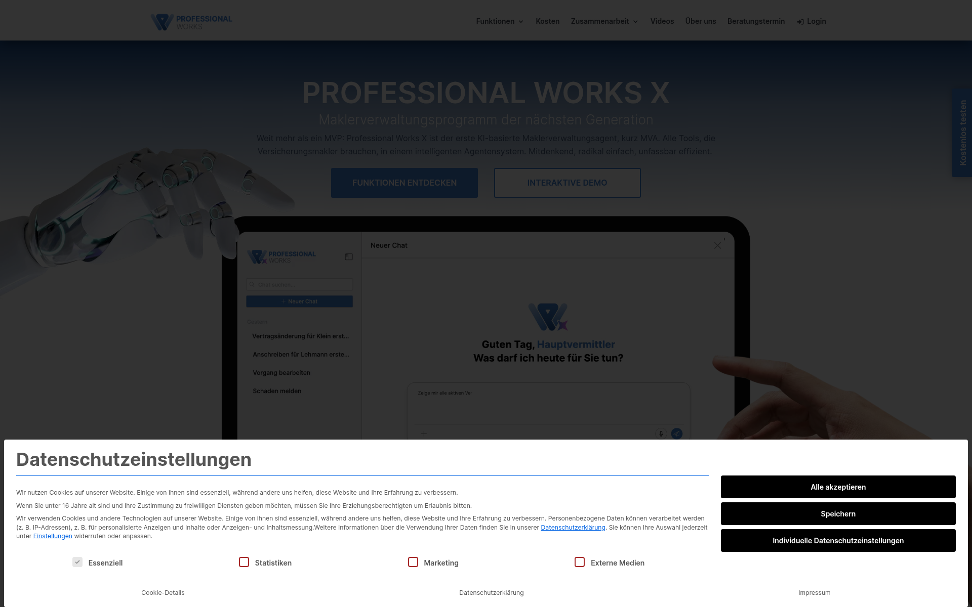 Screenshot of professional.works