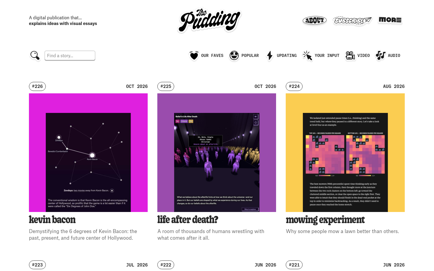 Screenshot of pudding.cool