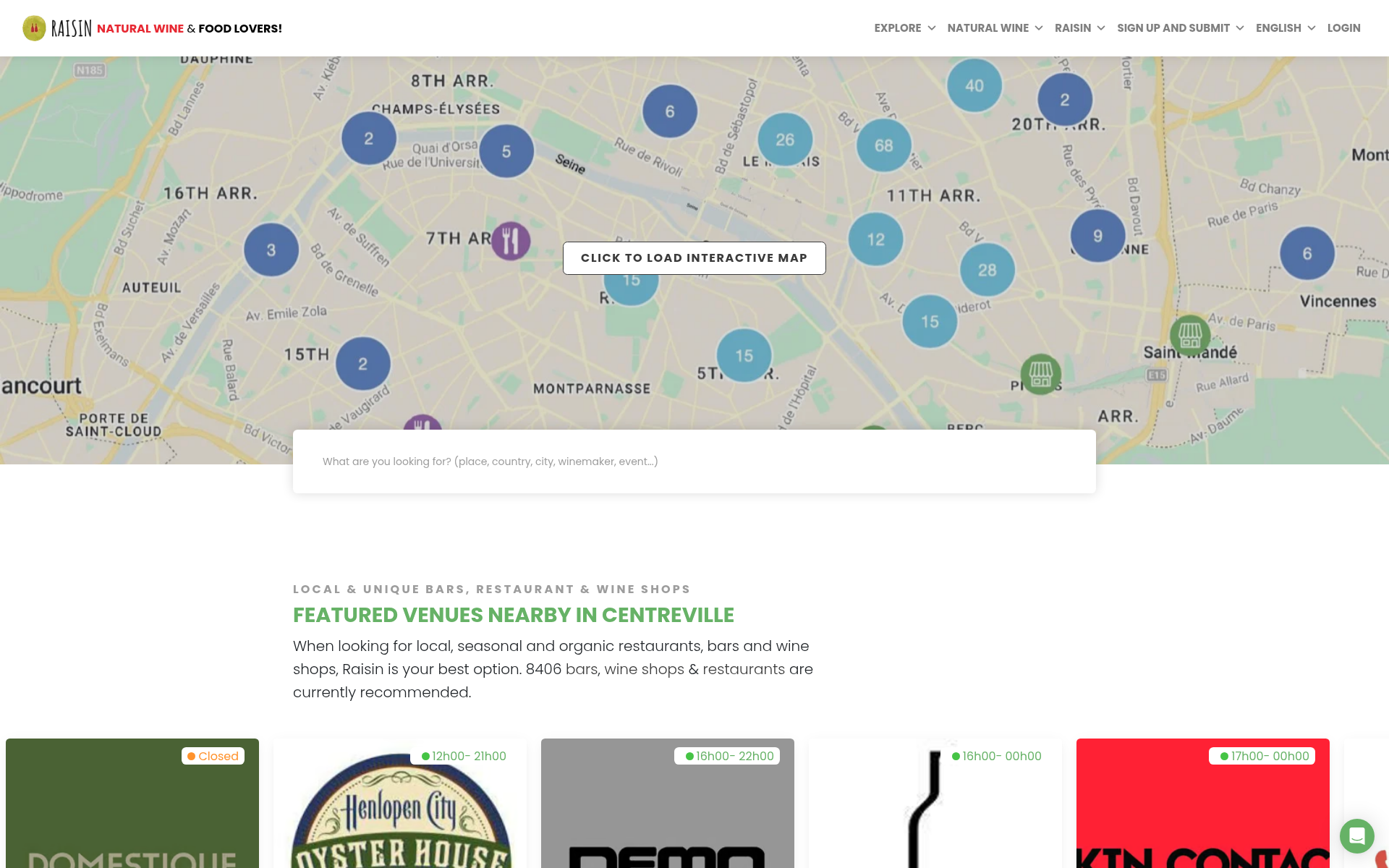 Screenshot of raisin.digital