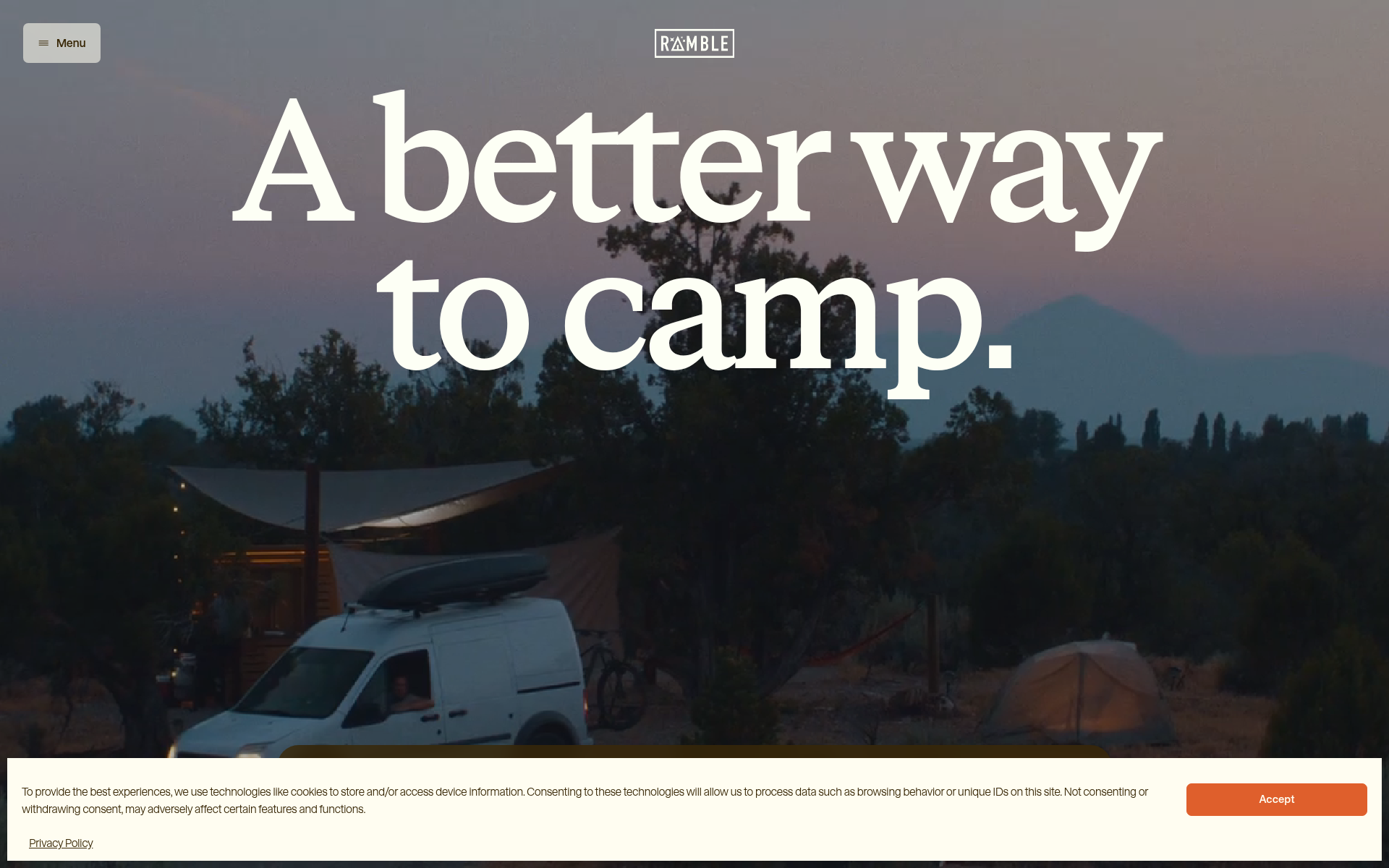 Screenshot of ramble.camp