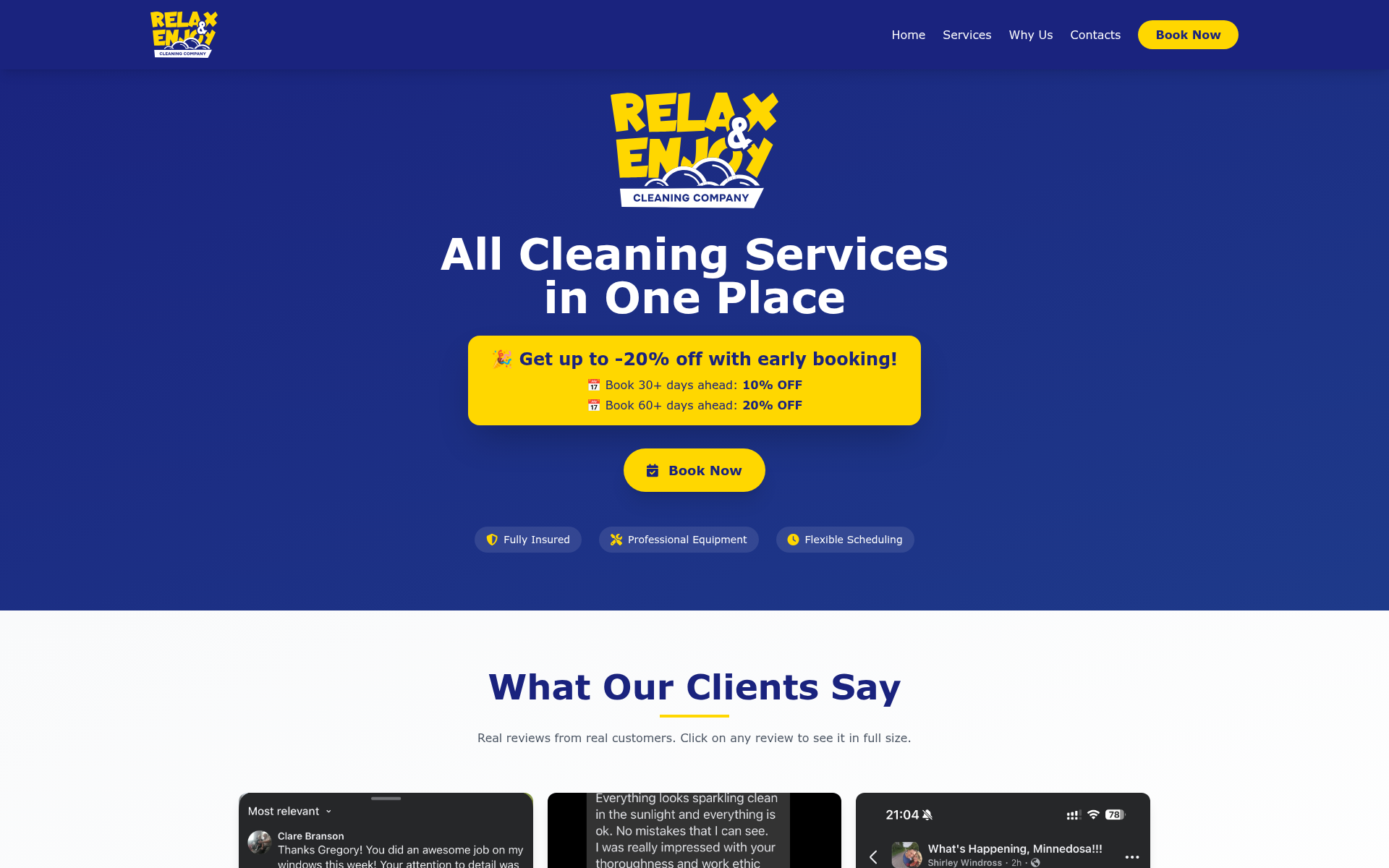 Screenshot of relax.cleaning
