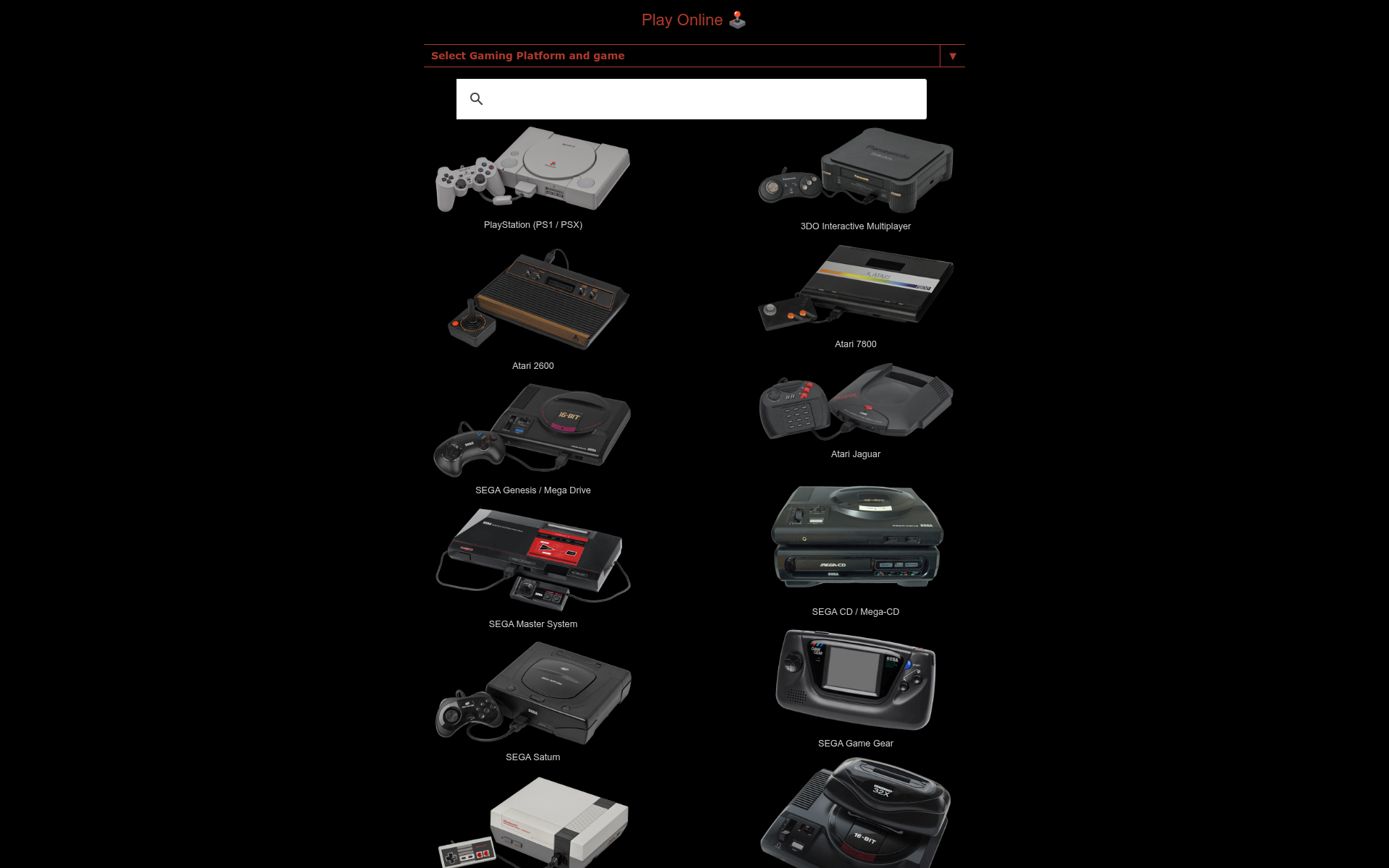 Screenshot of retrogames.onl