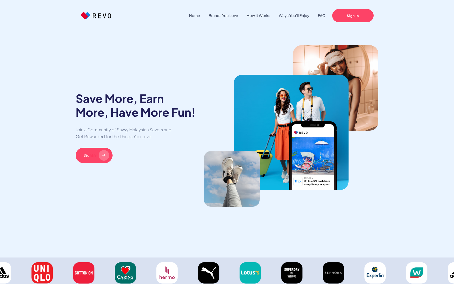 Screenshot of revo.cards