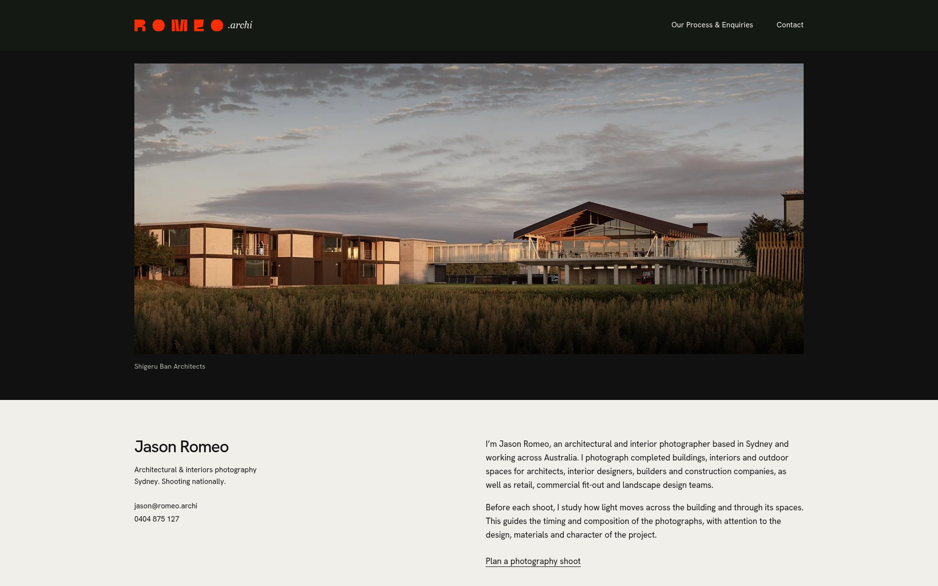 Screenshot of romeo.archi