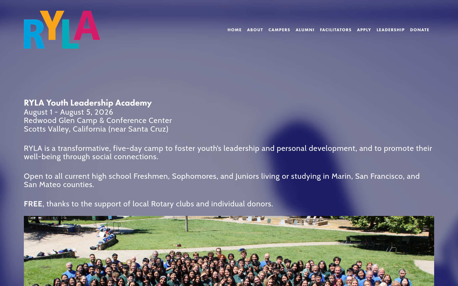 Screenshot of ryla.camp